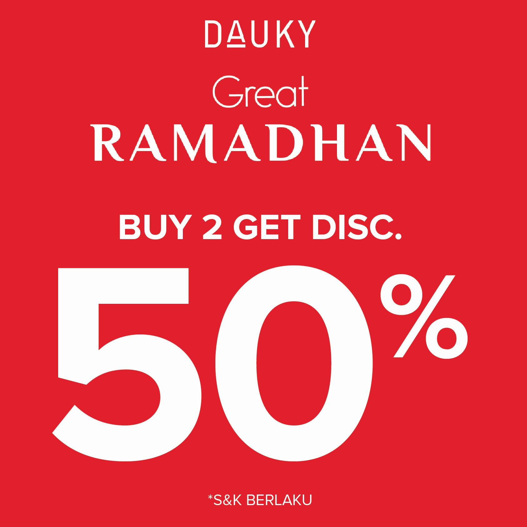 Beli 2 Produk DAUKY Diskon 50%