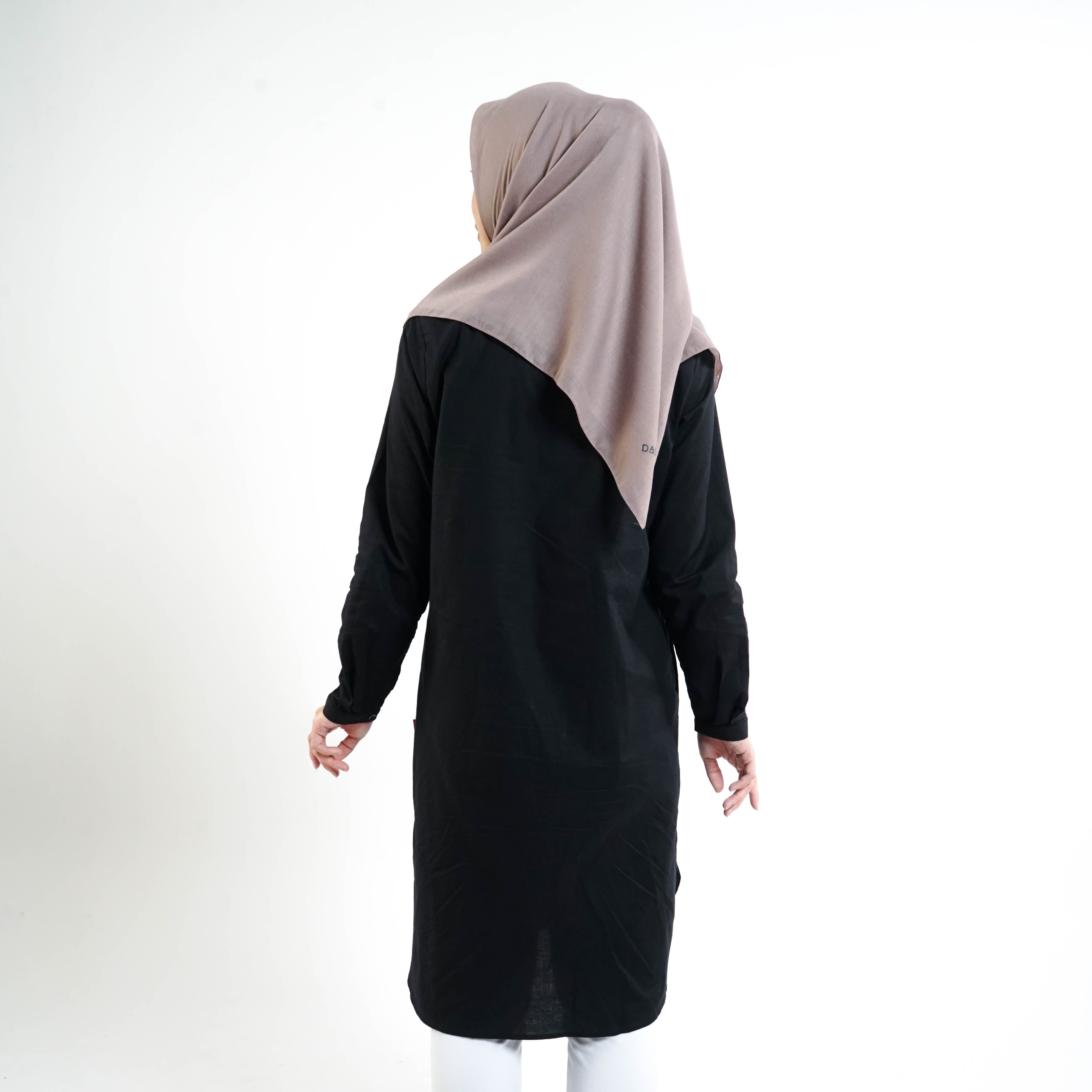 Dauky Atasan Wanita L Tunic Katun Prada - Hitam