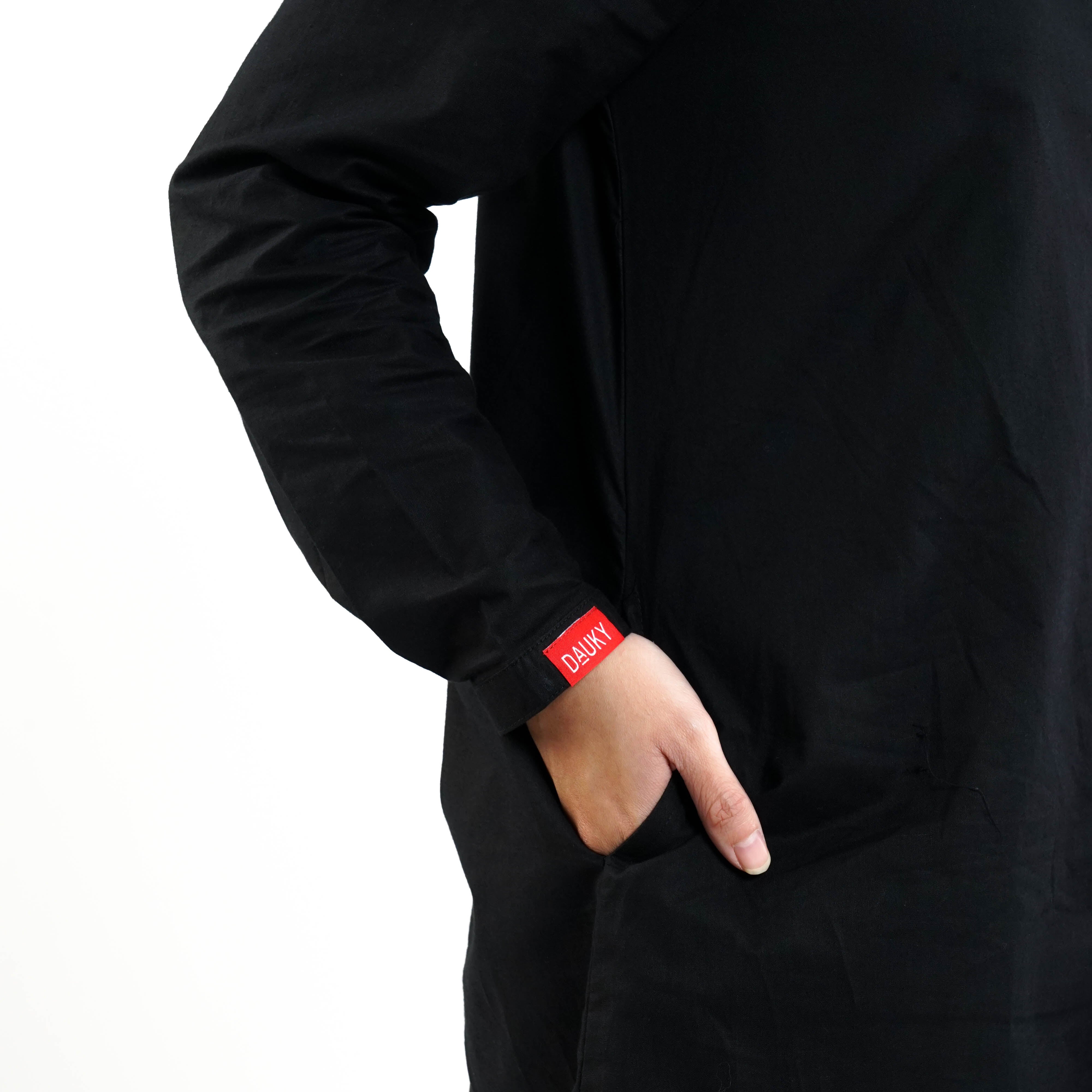 Dauky Atasan Wanita L Tunic Katun Prada - Hitam