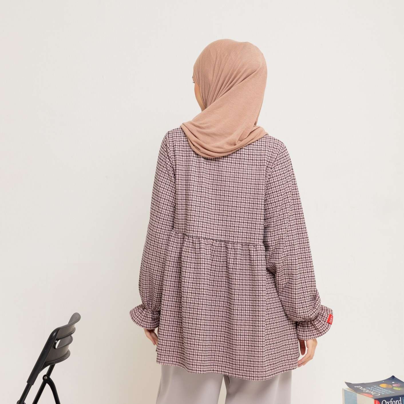 M Tunik Knit Tweed Ruffles