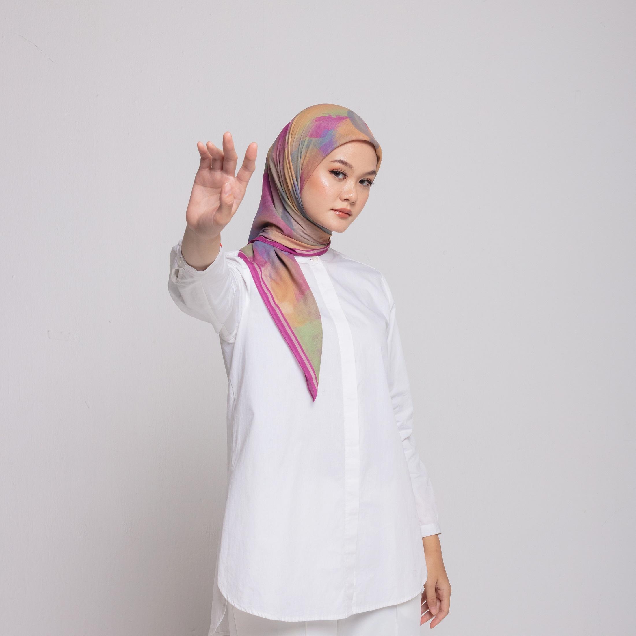 Splatter Premium Scarf - Fuschia