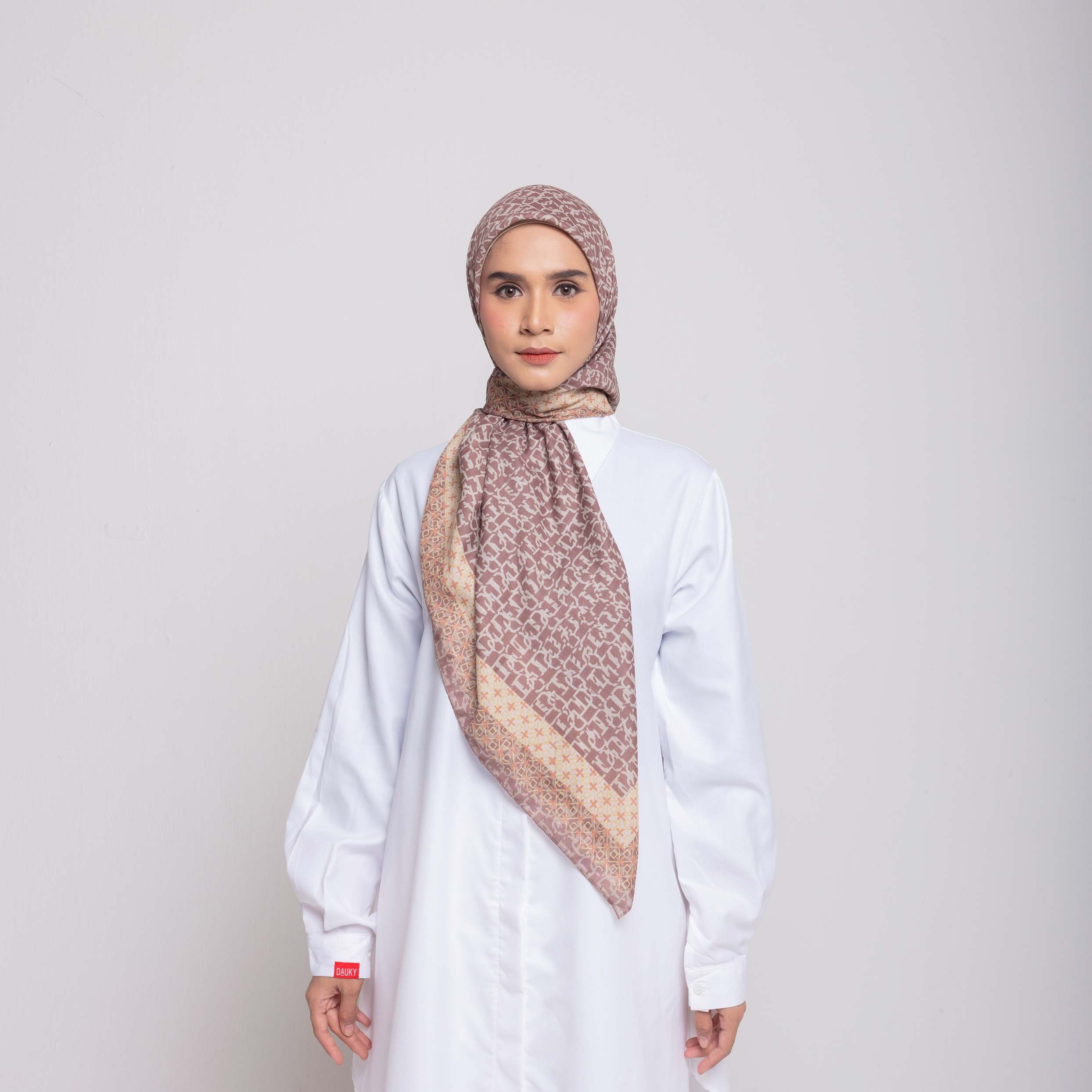 New Monogram Scarf - Nude