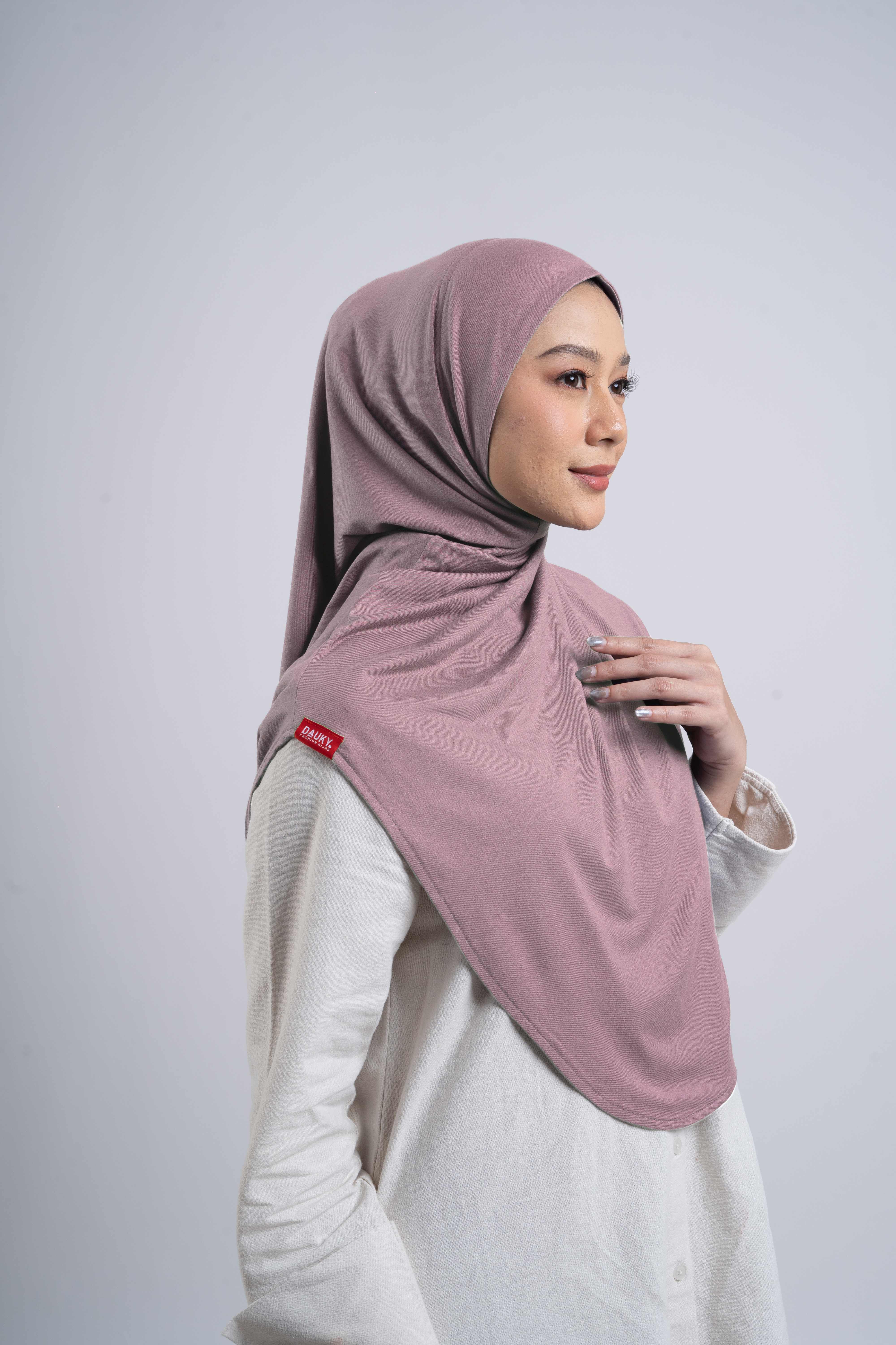Curvy Instant Hijab - Mauve