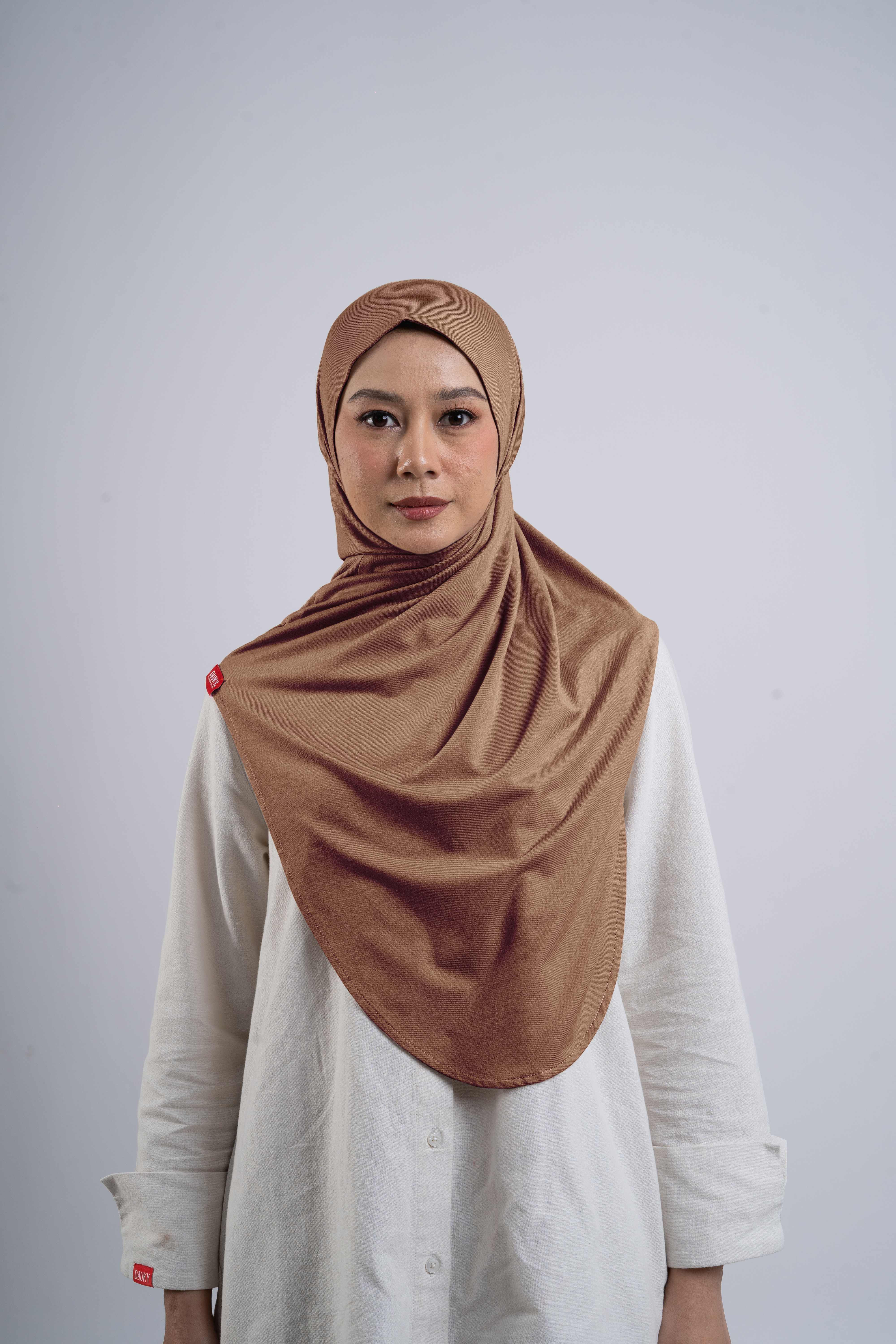 Curvy Instant Hijab - Mocca