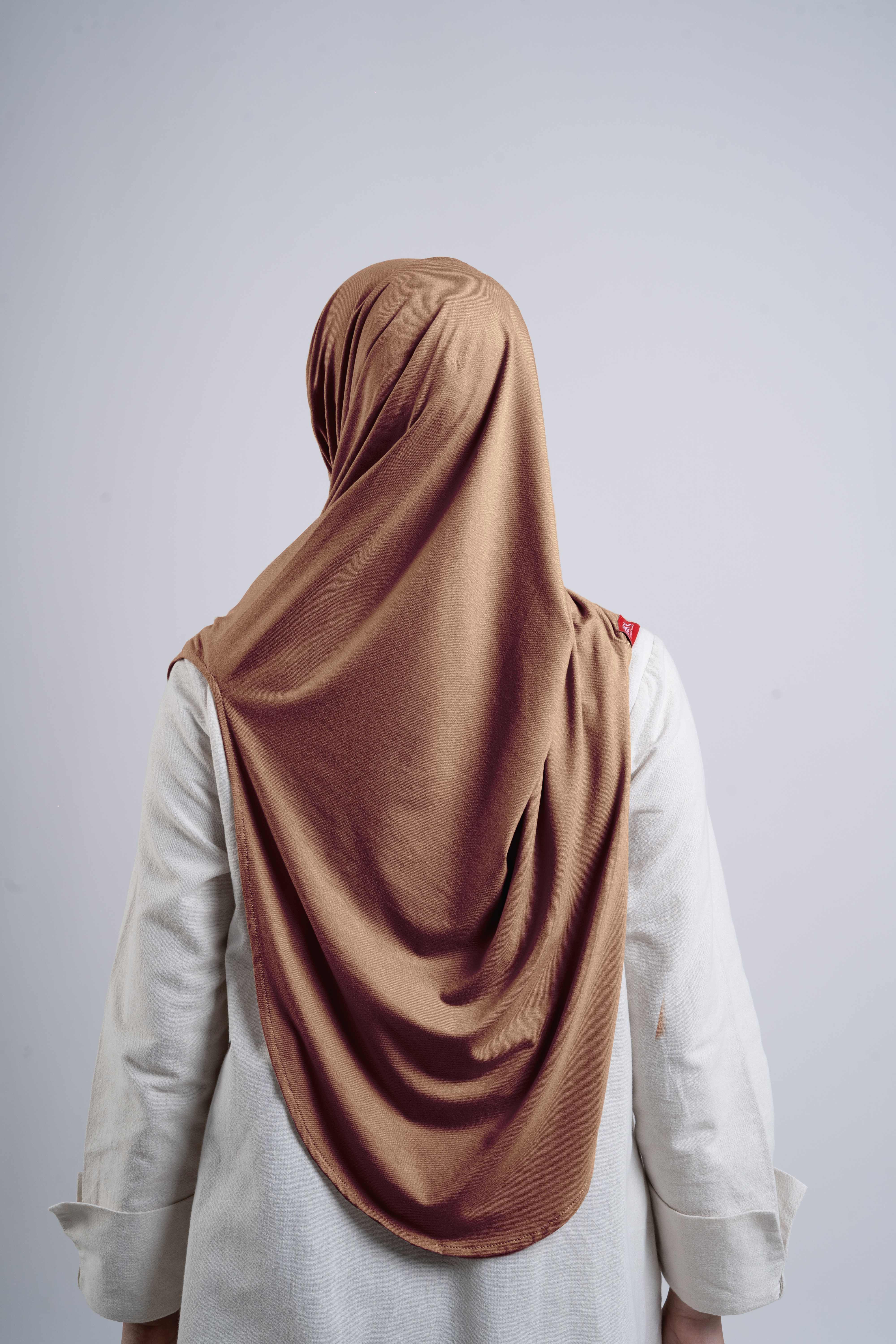 Curvy Instant Hijab - Mocca