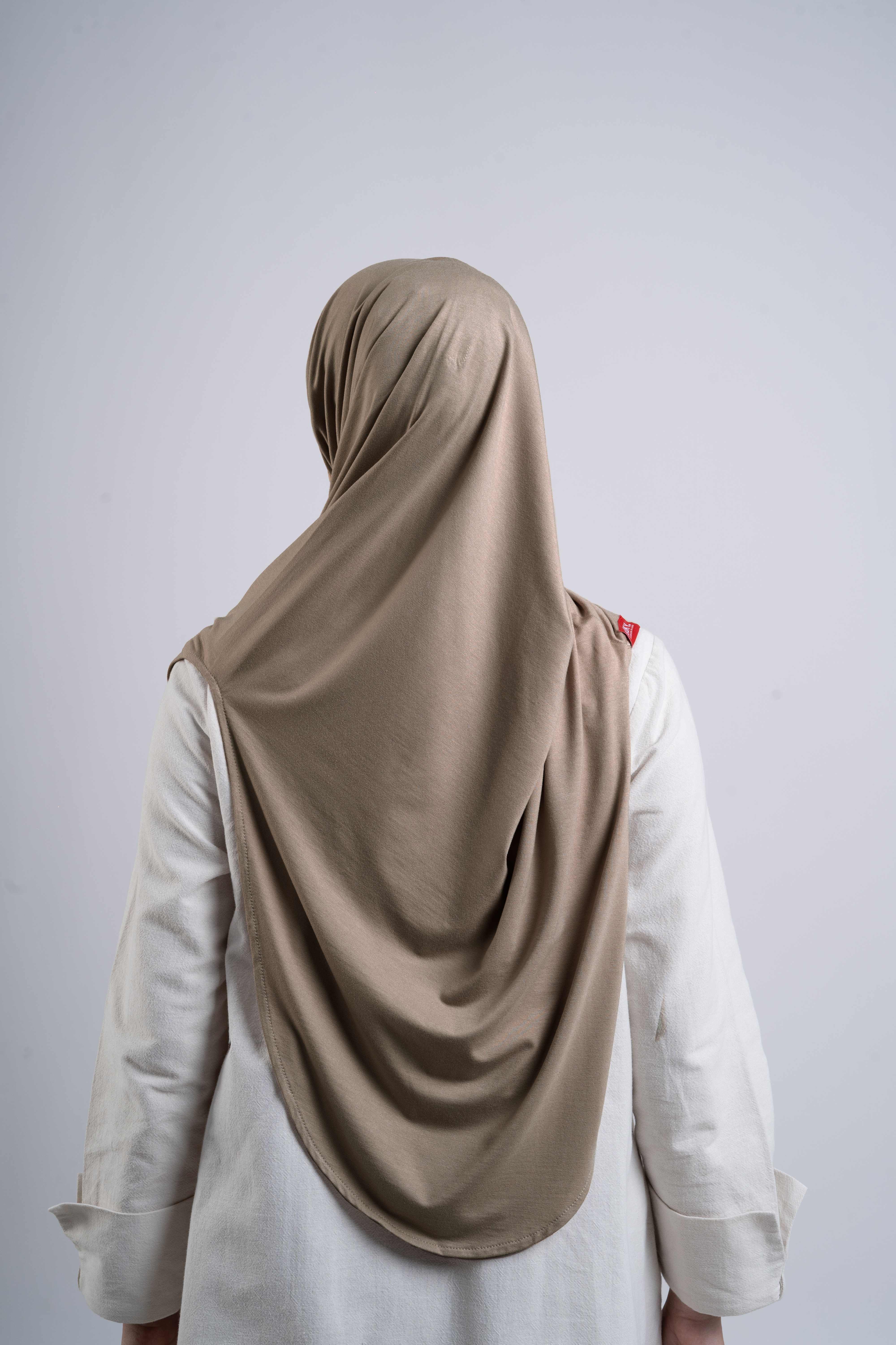 Curvy Instant Hijab - Taupe