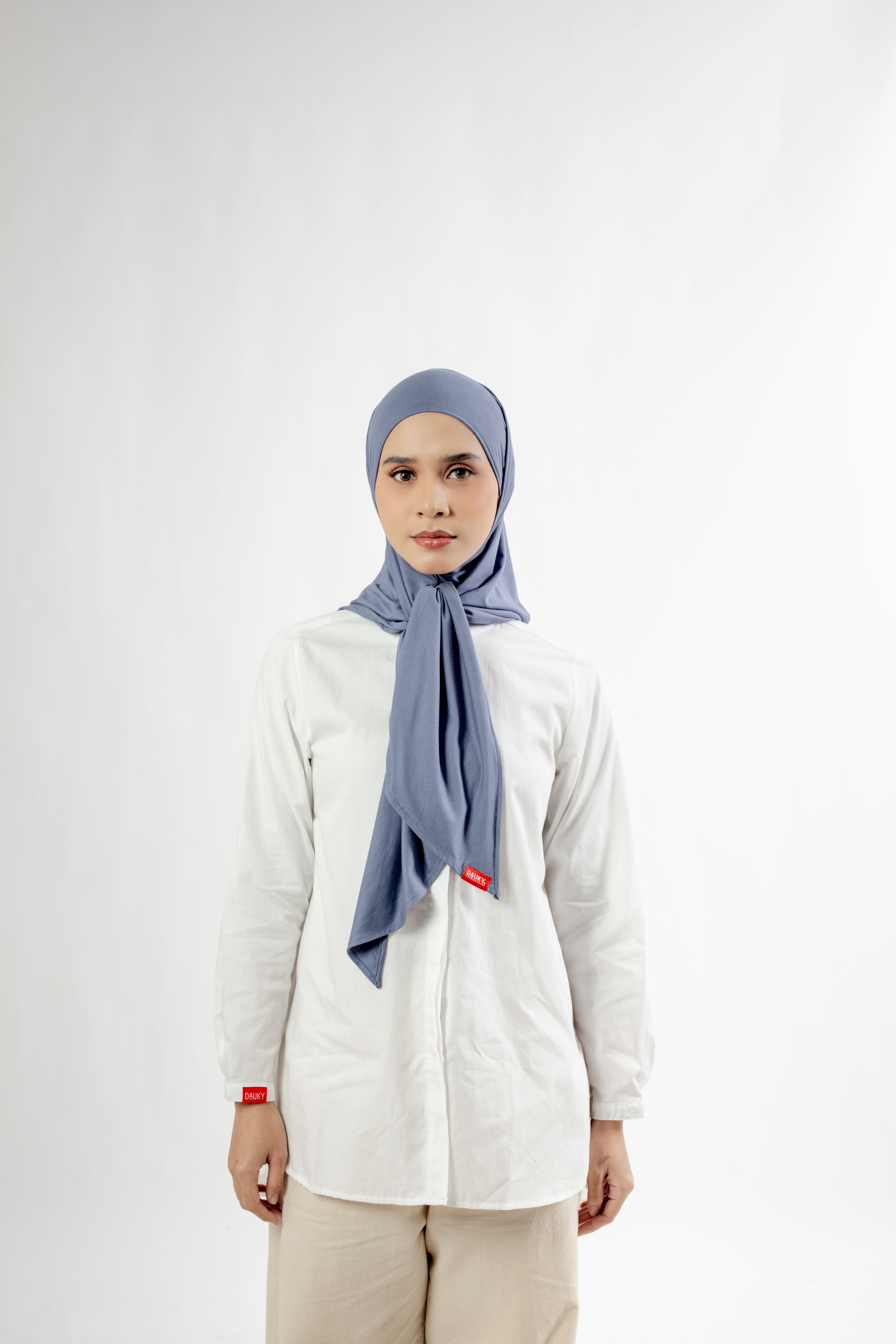 Small String Instant Hijab - Denim