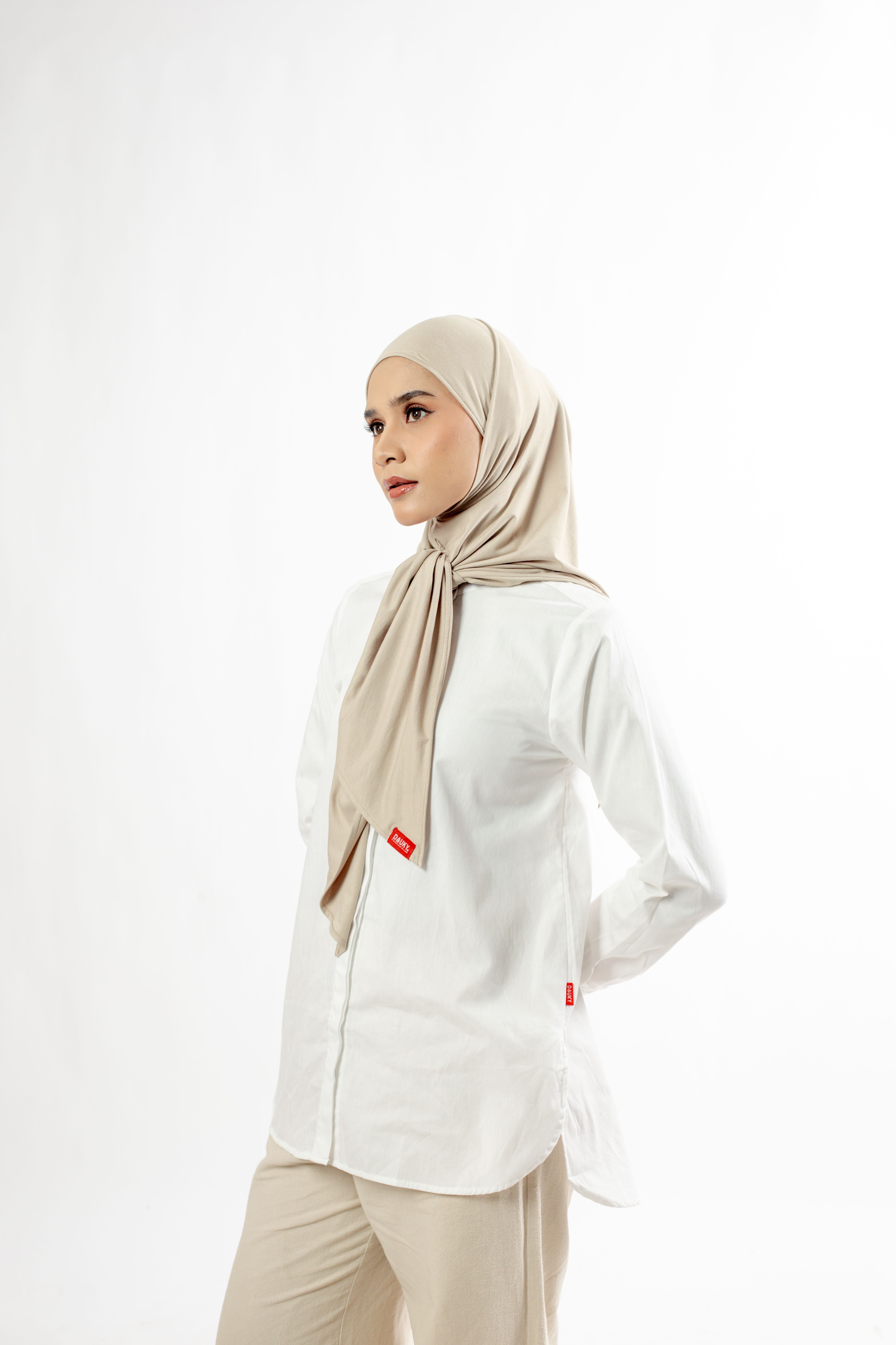 Small String Instant Hijab - Khaky