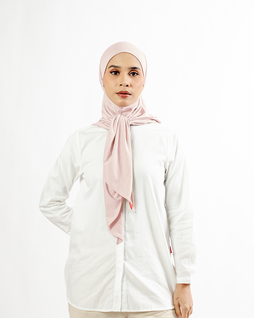 Small String Instant Hijab - Peach