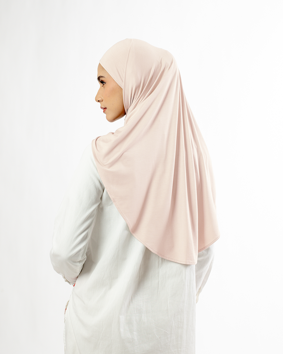 Small String Instant Hijab - Peach
