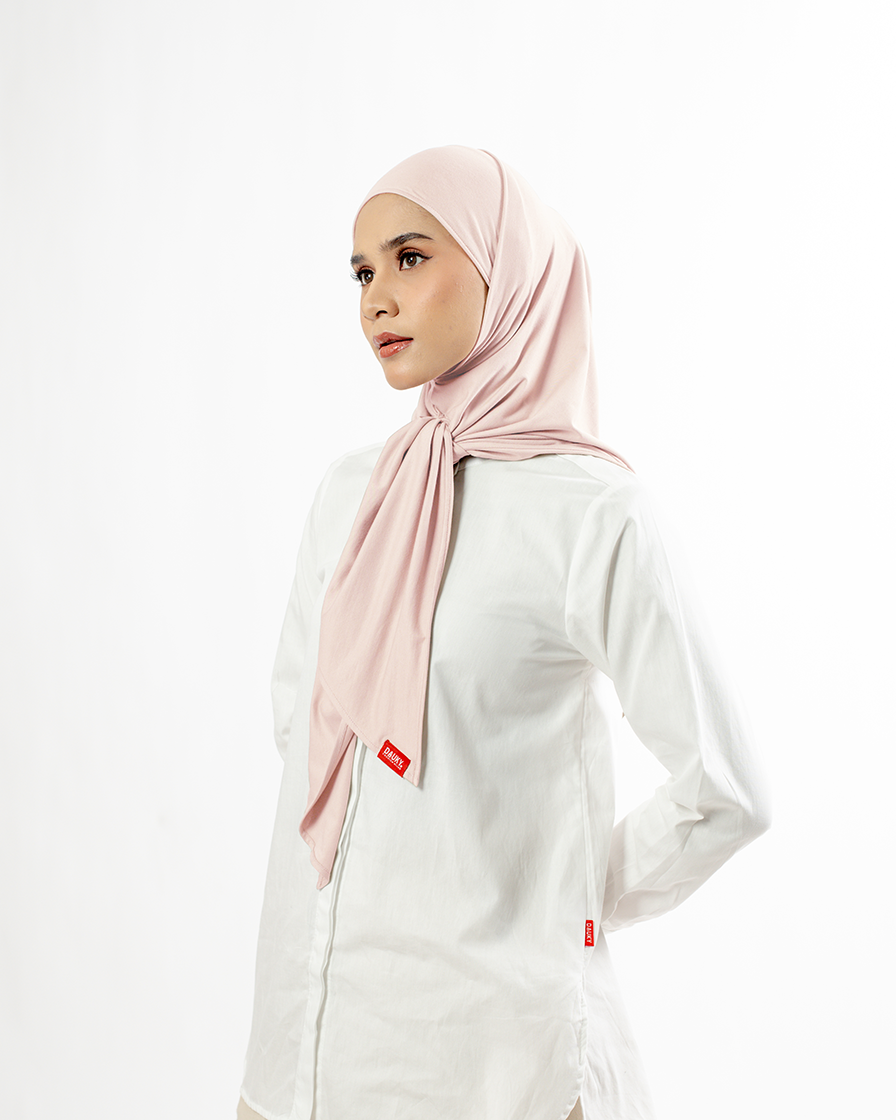 Small String Instant Hijab - Peach