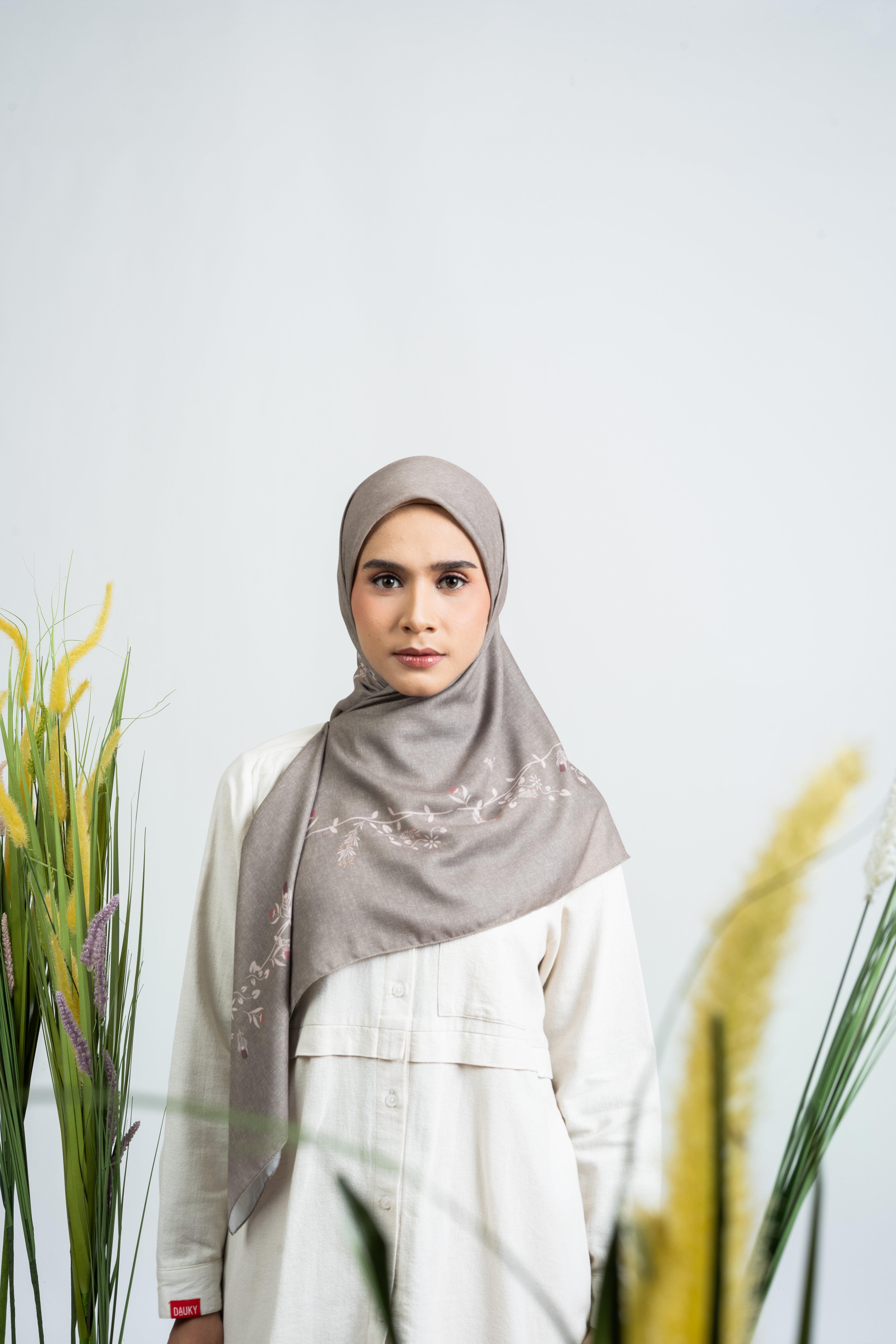 Melbourne Floral Scarf - Olive