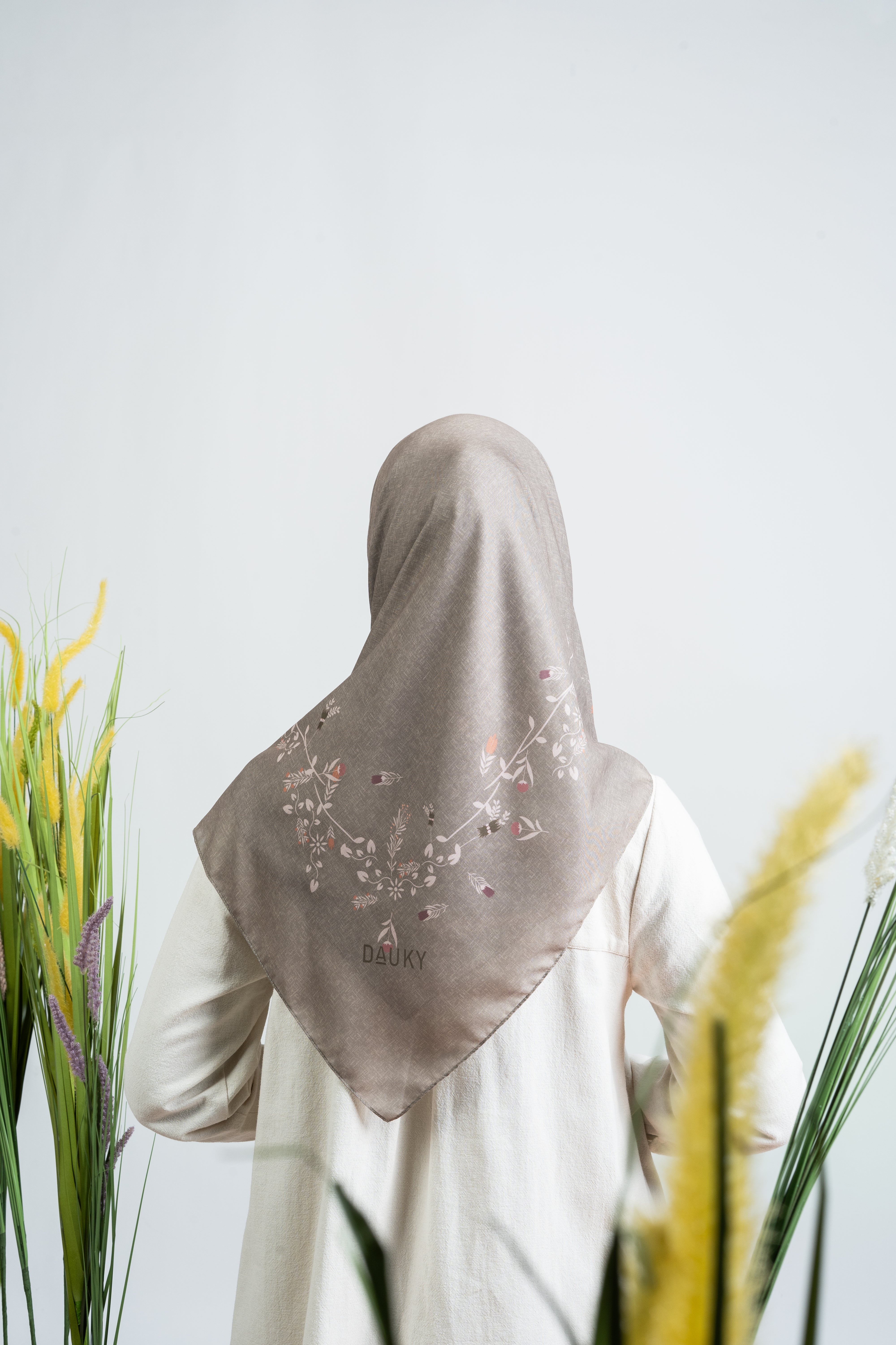 Melbourne Floral Scarf - Olive