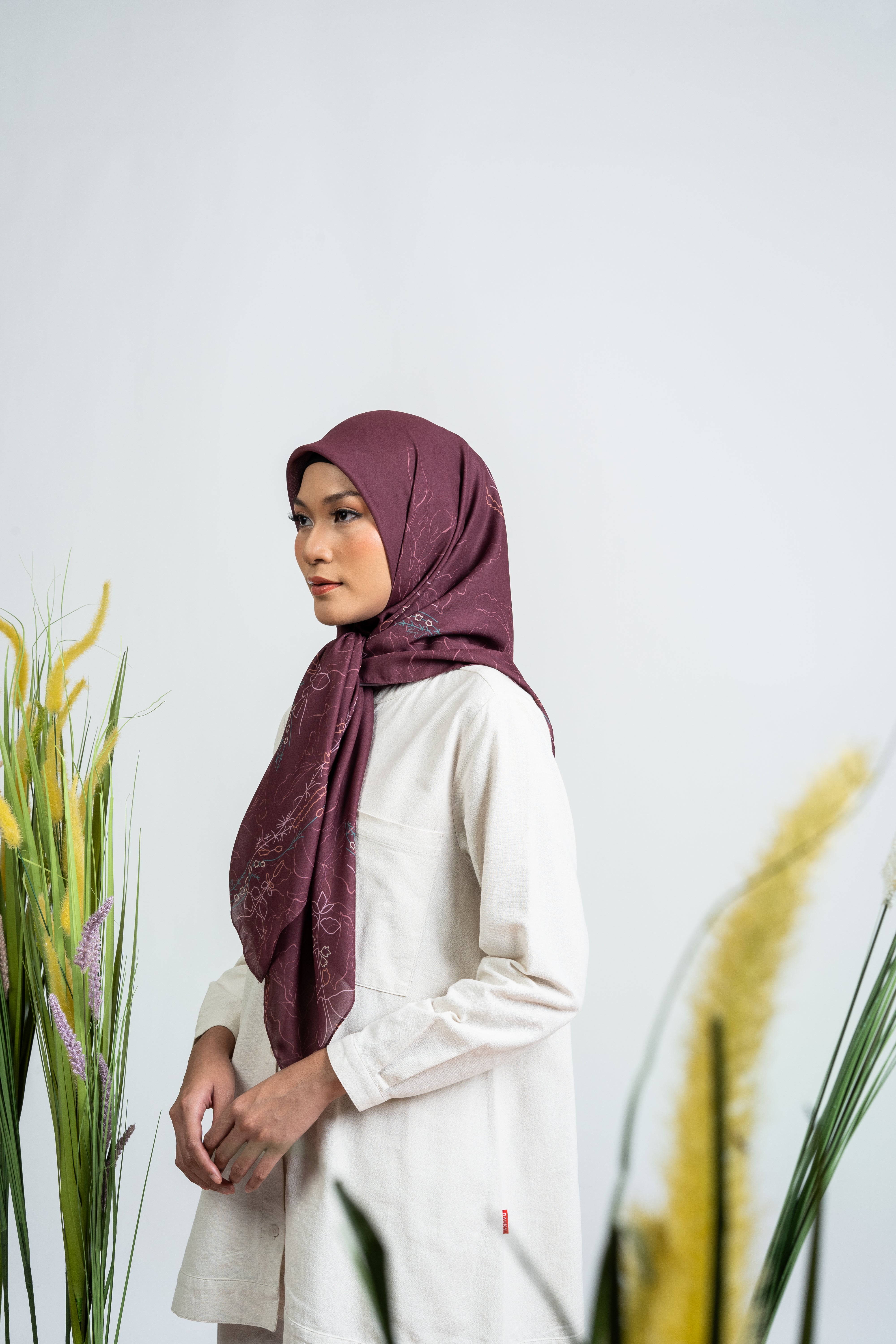 Melbourne Wild Flower Scarf - Rose Wood