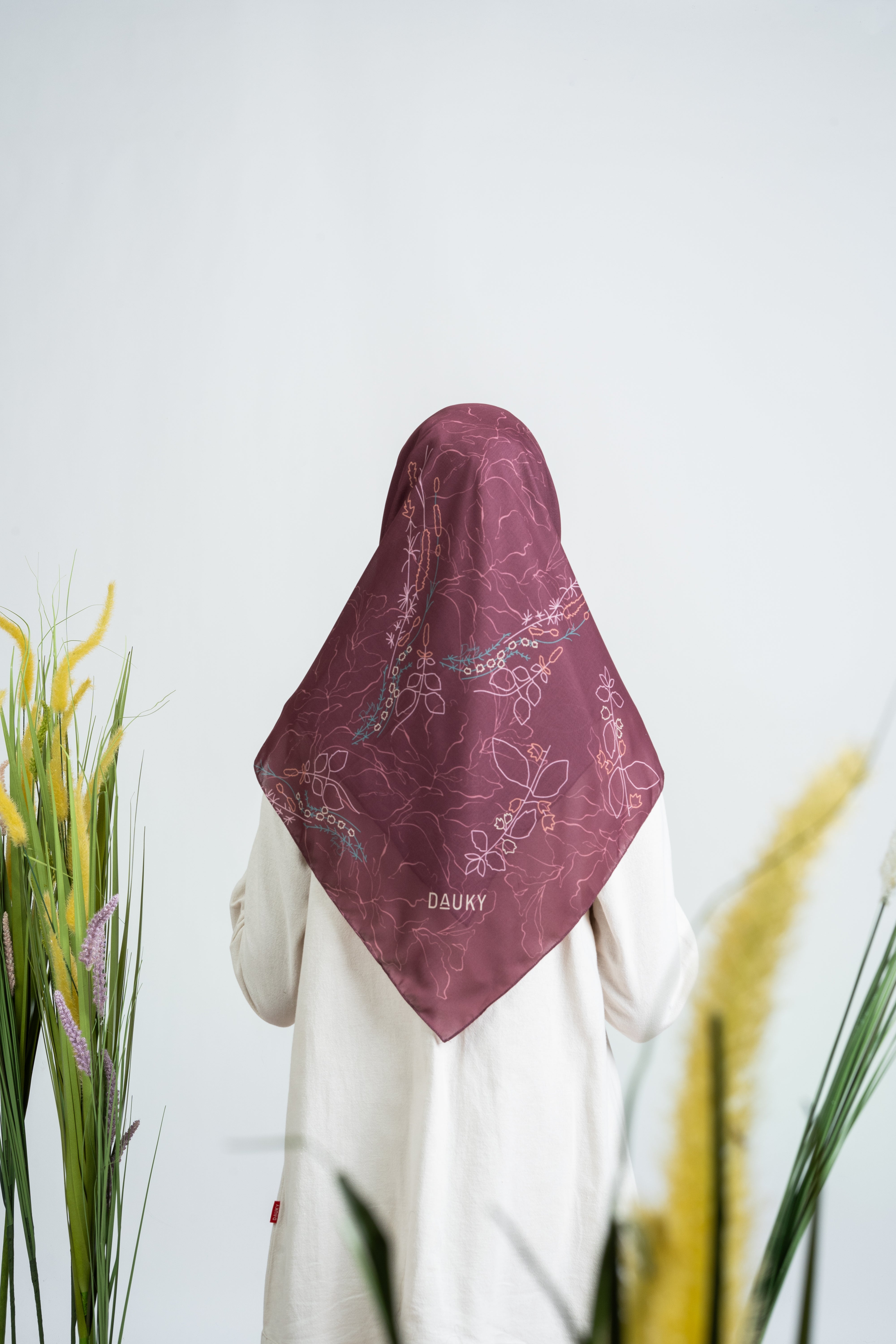 Melbourne Wild Flower Scarf - Rose Wood