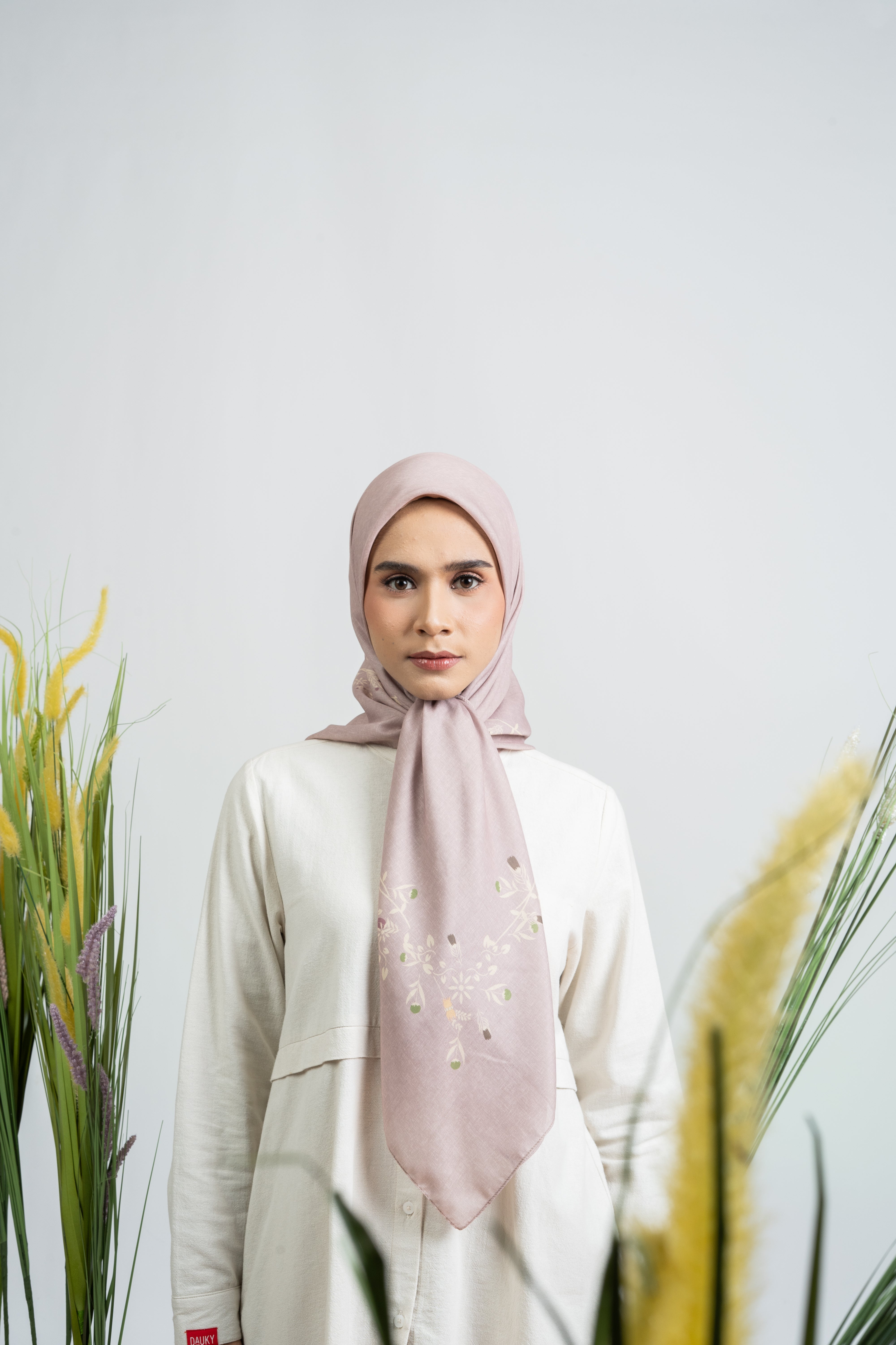 Melbourne Floral Scarf - Taupe