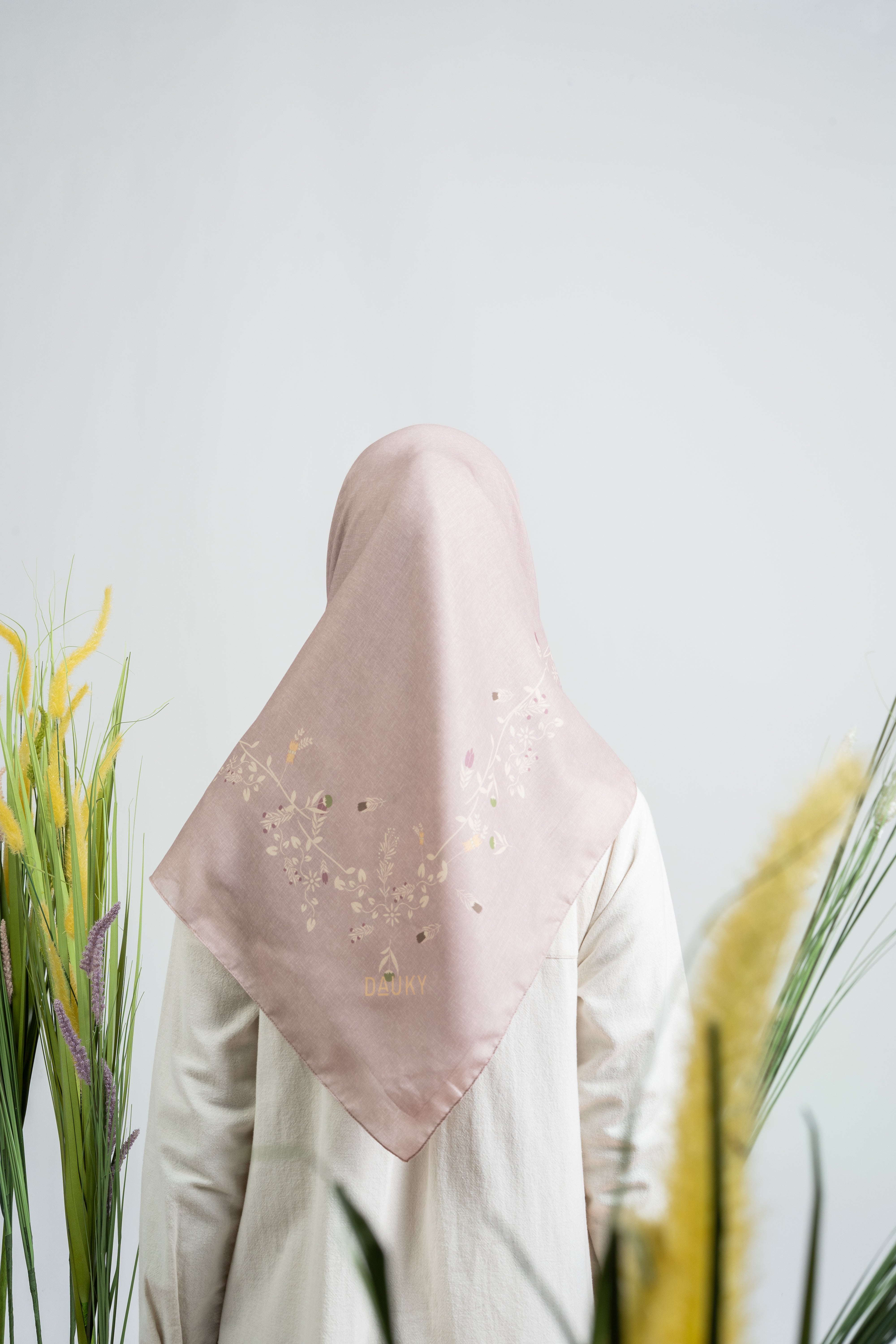 Melbourne Floral Scarf - Taupe