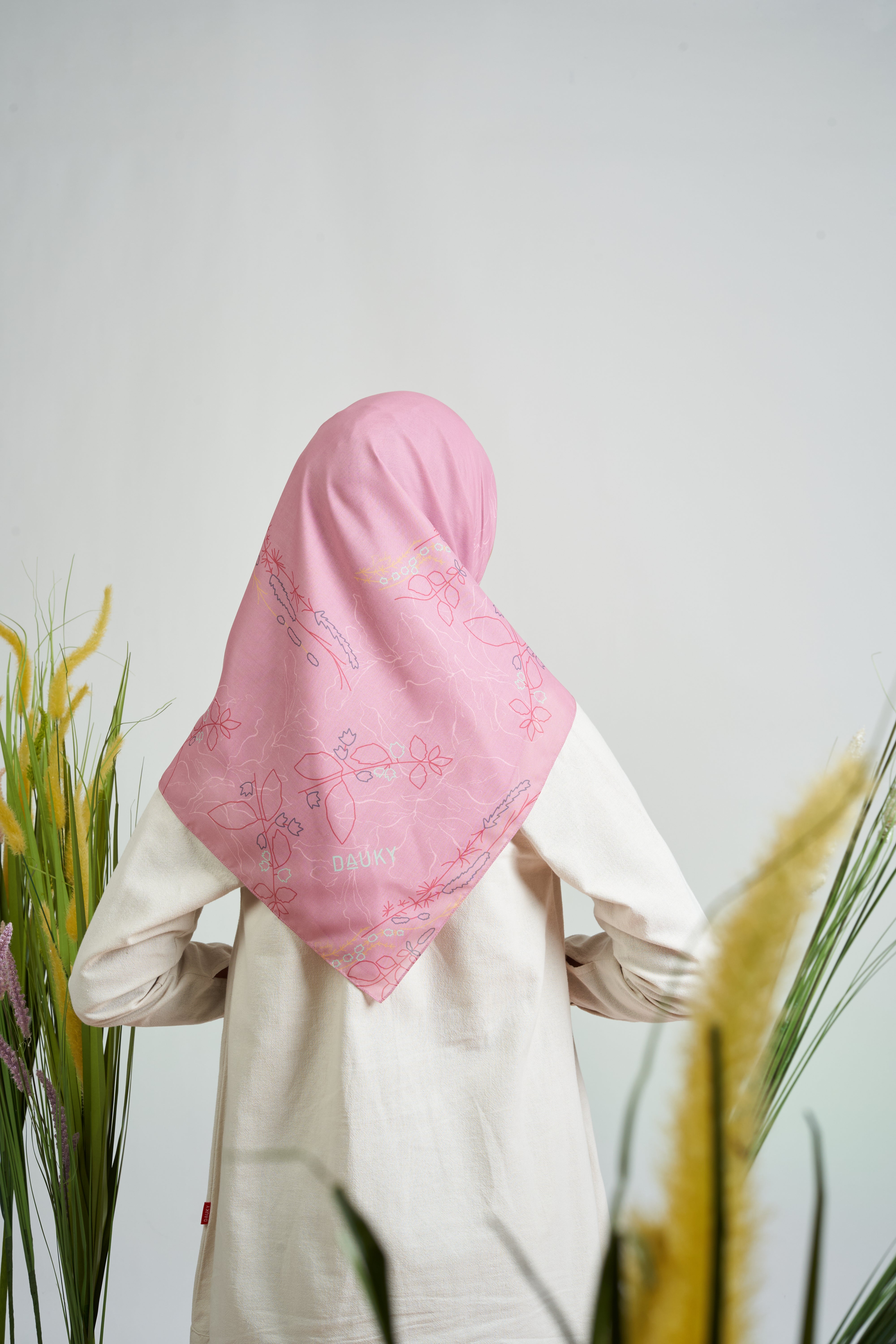Melbourne Wild Flower Scarf - Dusty Pink