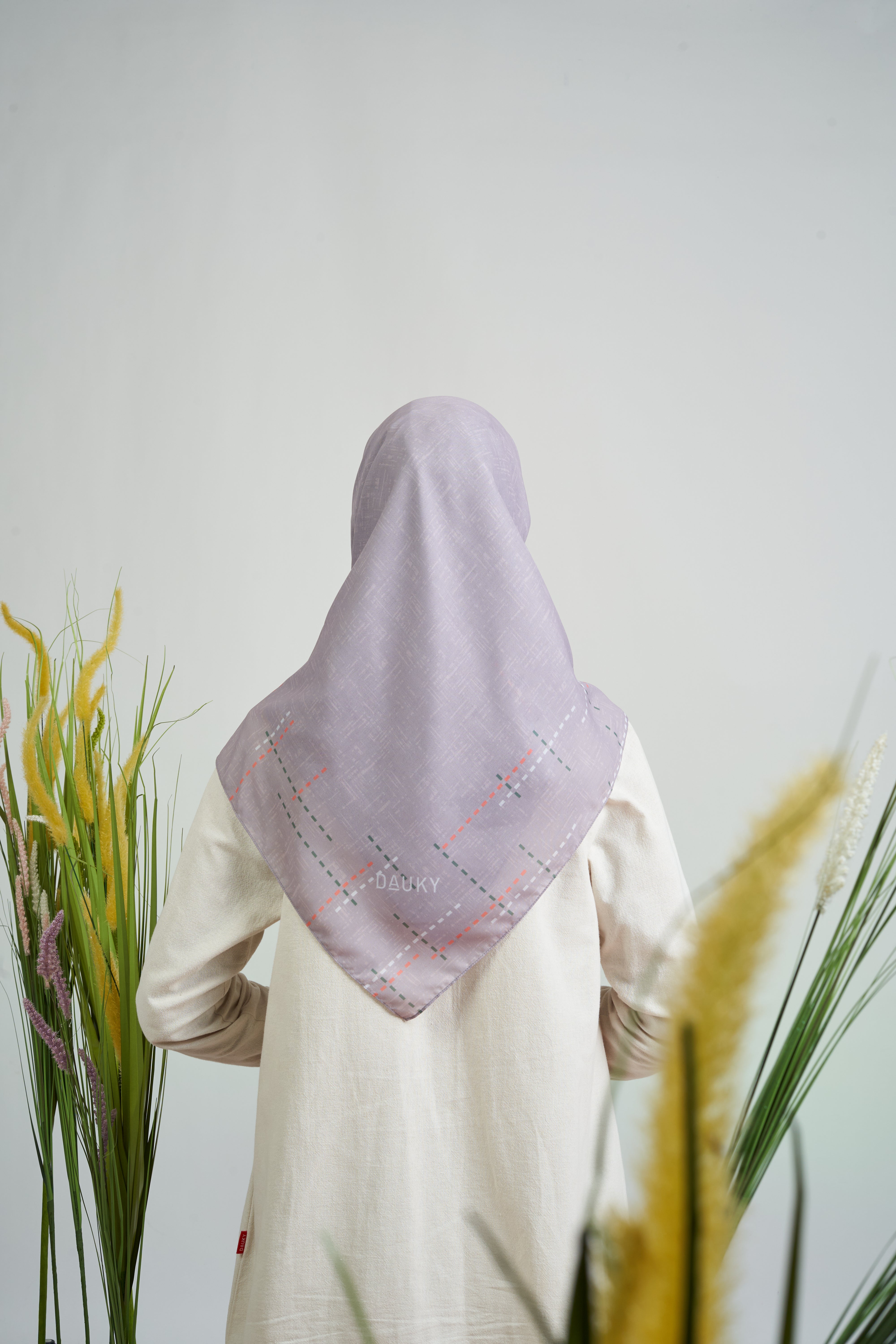 MELBOURNE LINED STITCHES SCARF - TAUPE