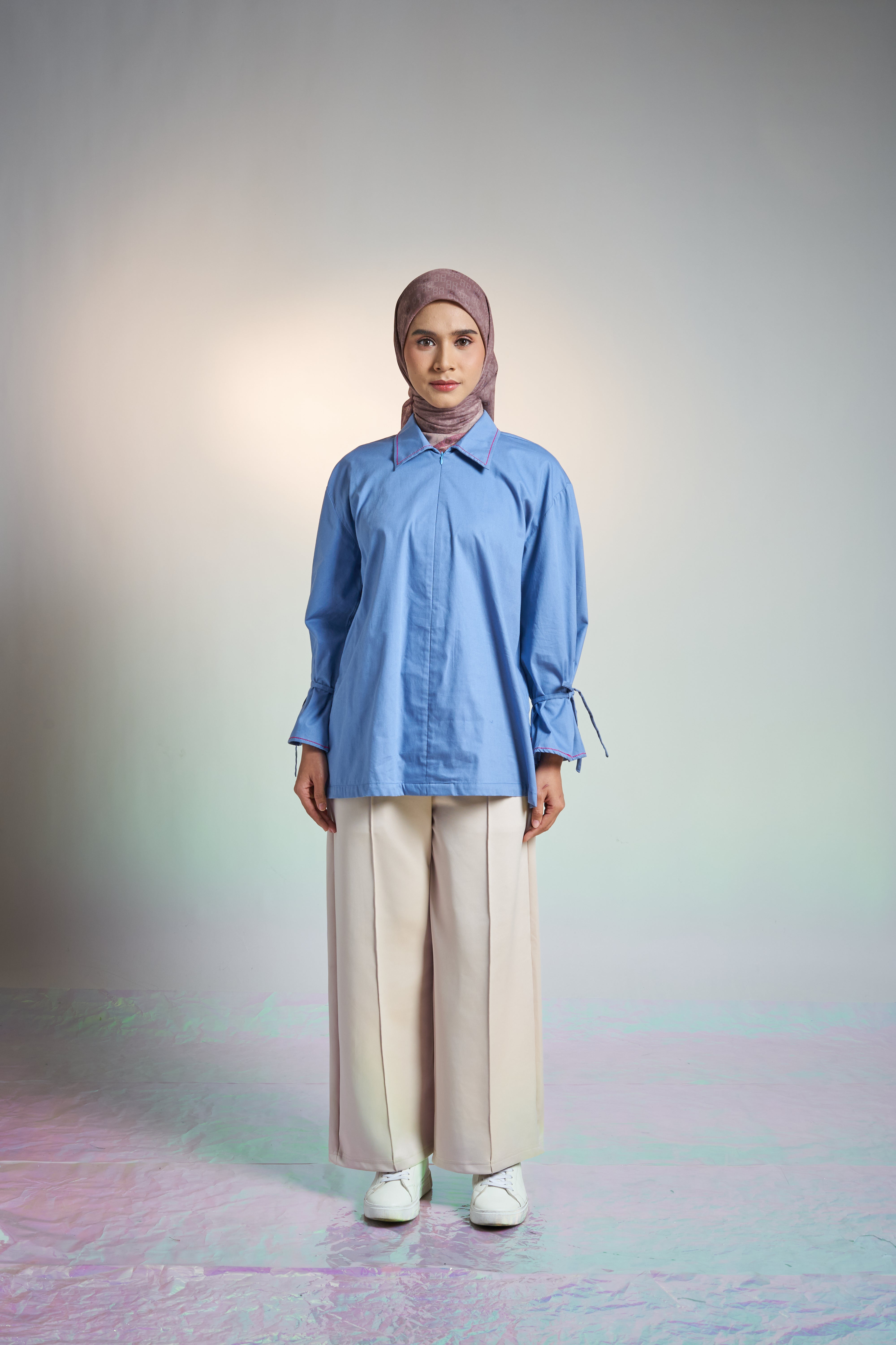 M TUNIC FLARE AIRY COTTON - DENIM