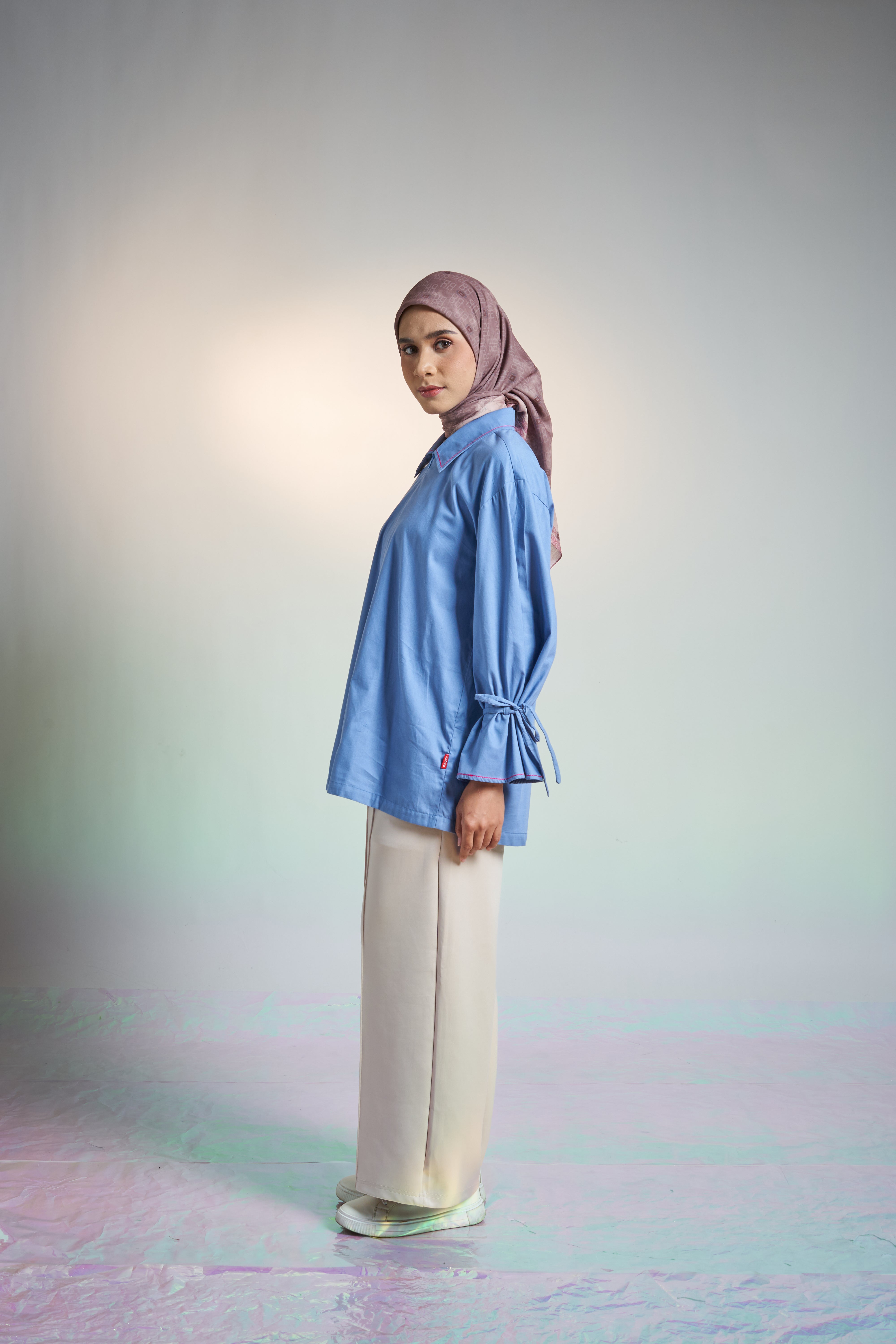 M TUNIC FLARE AIRY COTTON - DENIM