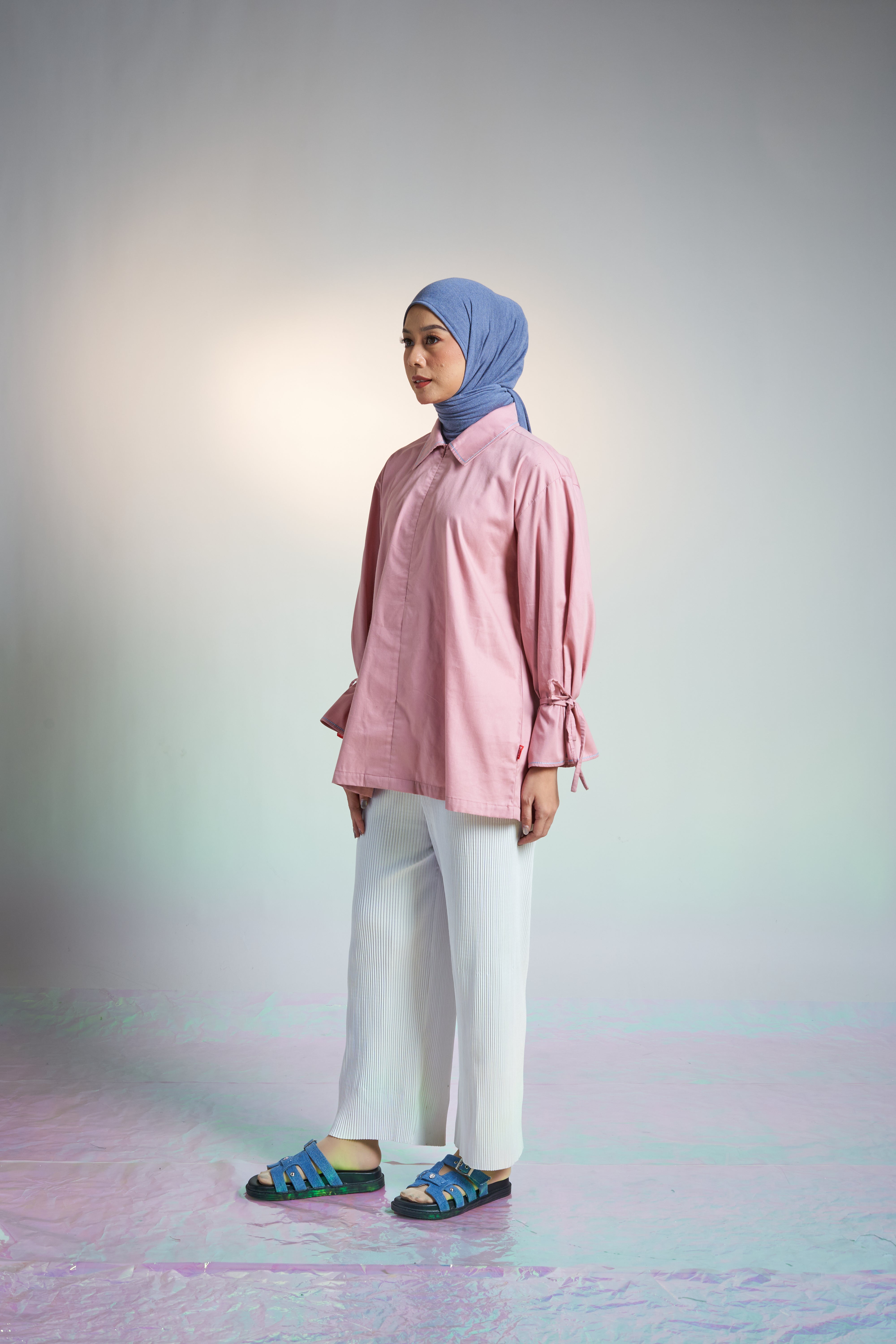 M TUNIC FLARE AIRY COTTON - DUSTY PINK