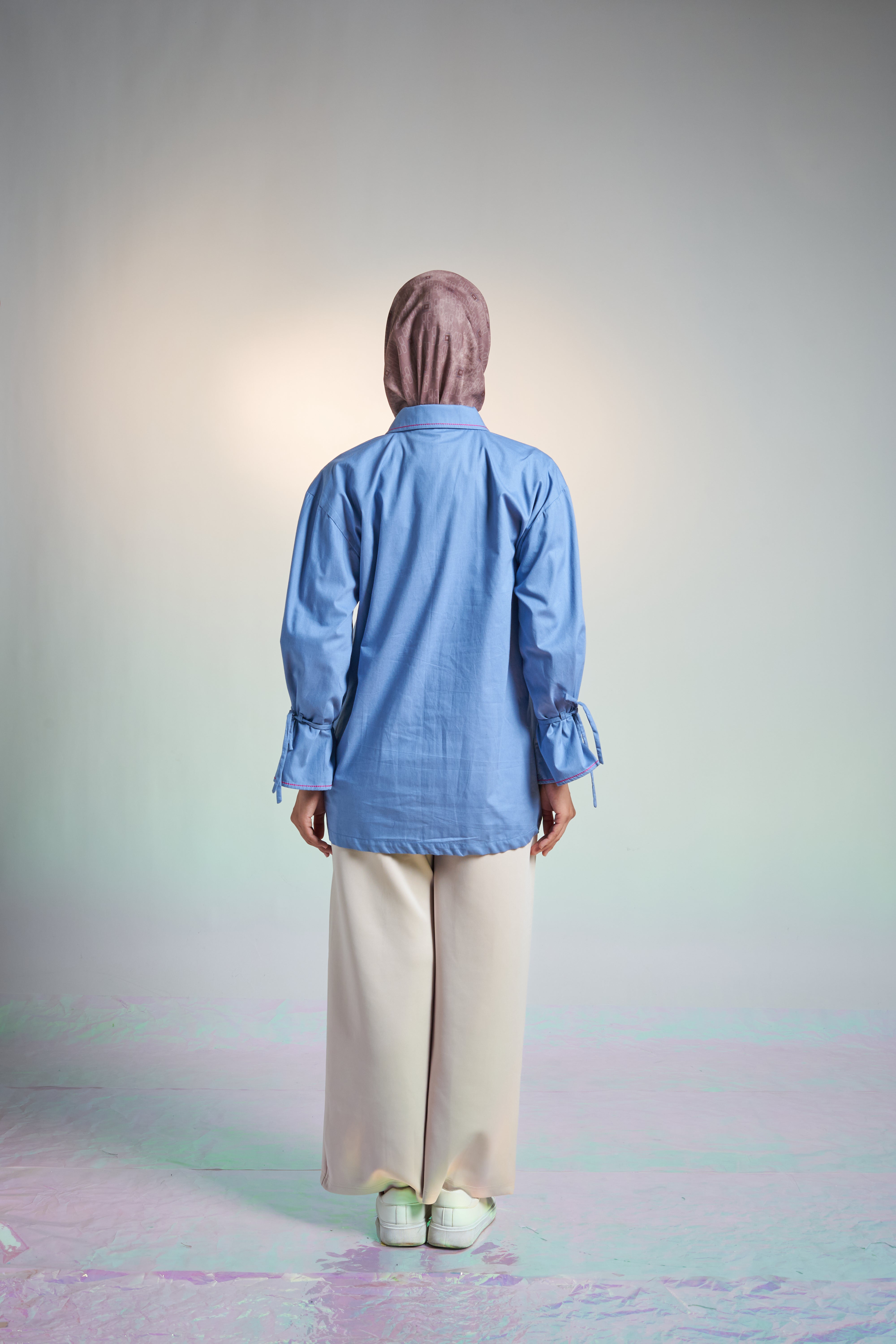 M TUNIC FLARE AIRY COTTON - DENIM