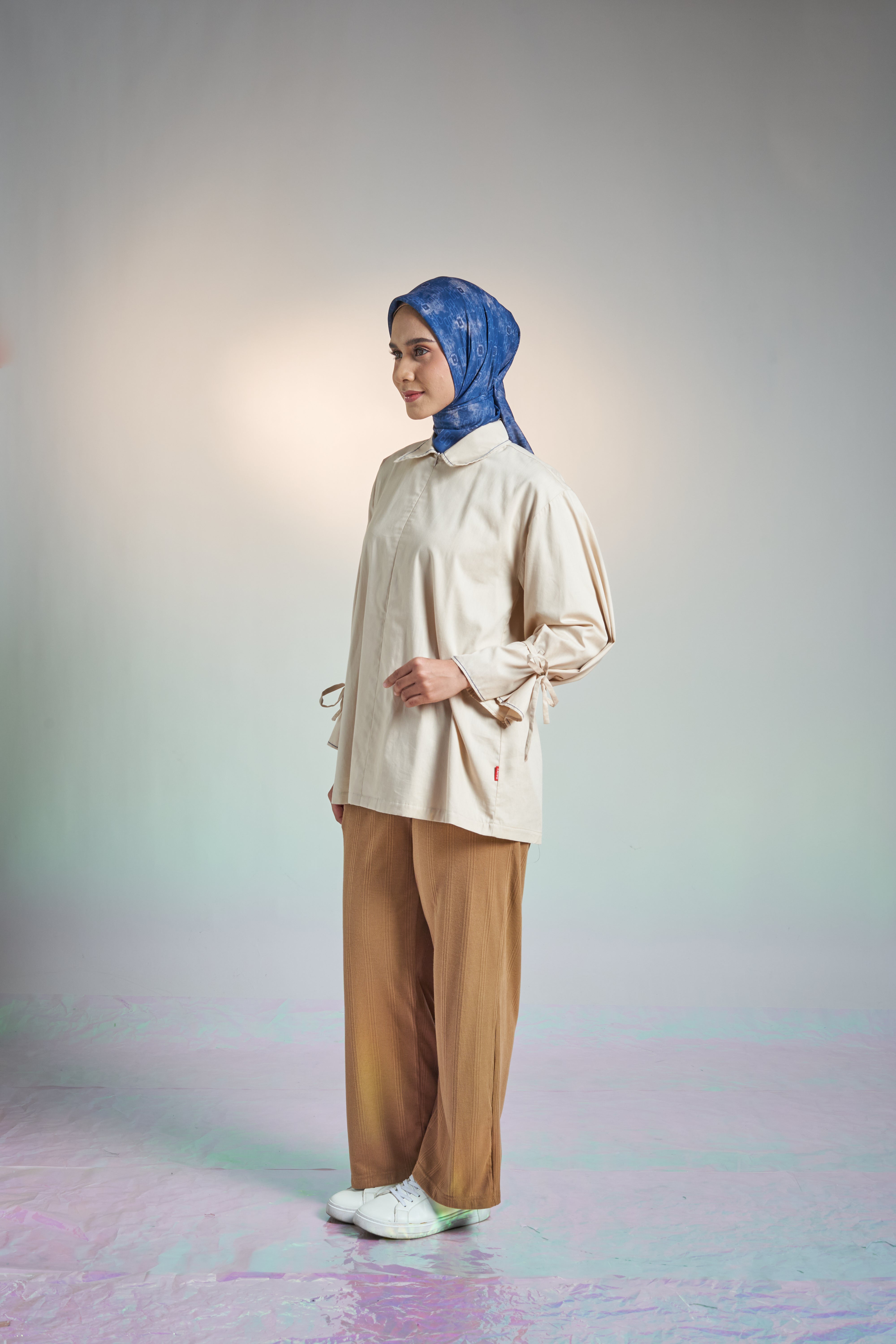 M TUNIC FLARE AIRY COTTON - CREAM