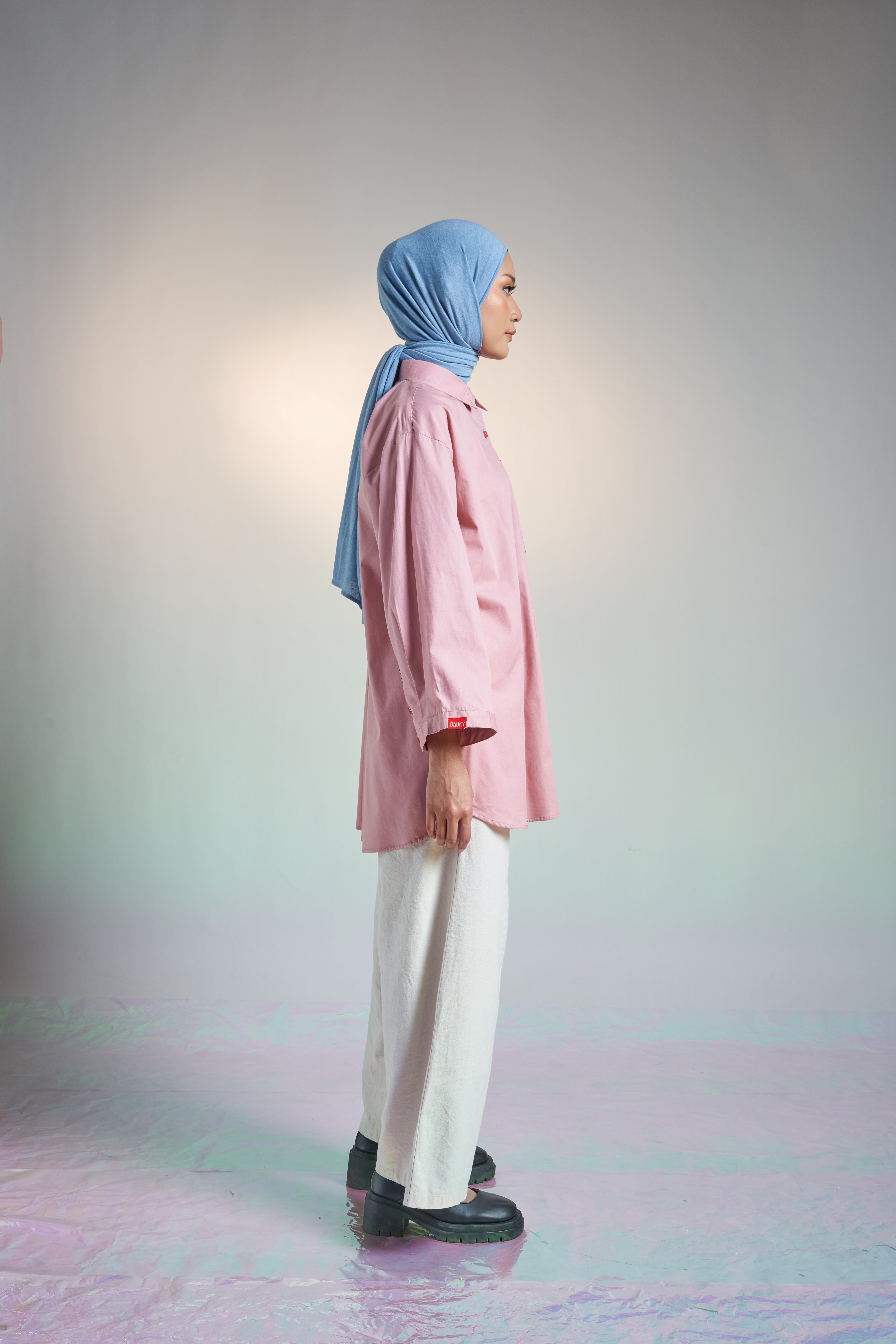 M TUNIC WIDE AIRY COTTON - DUSTY PINK