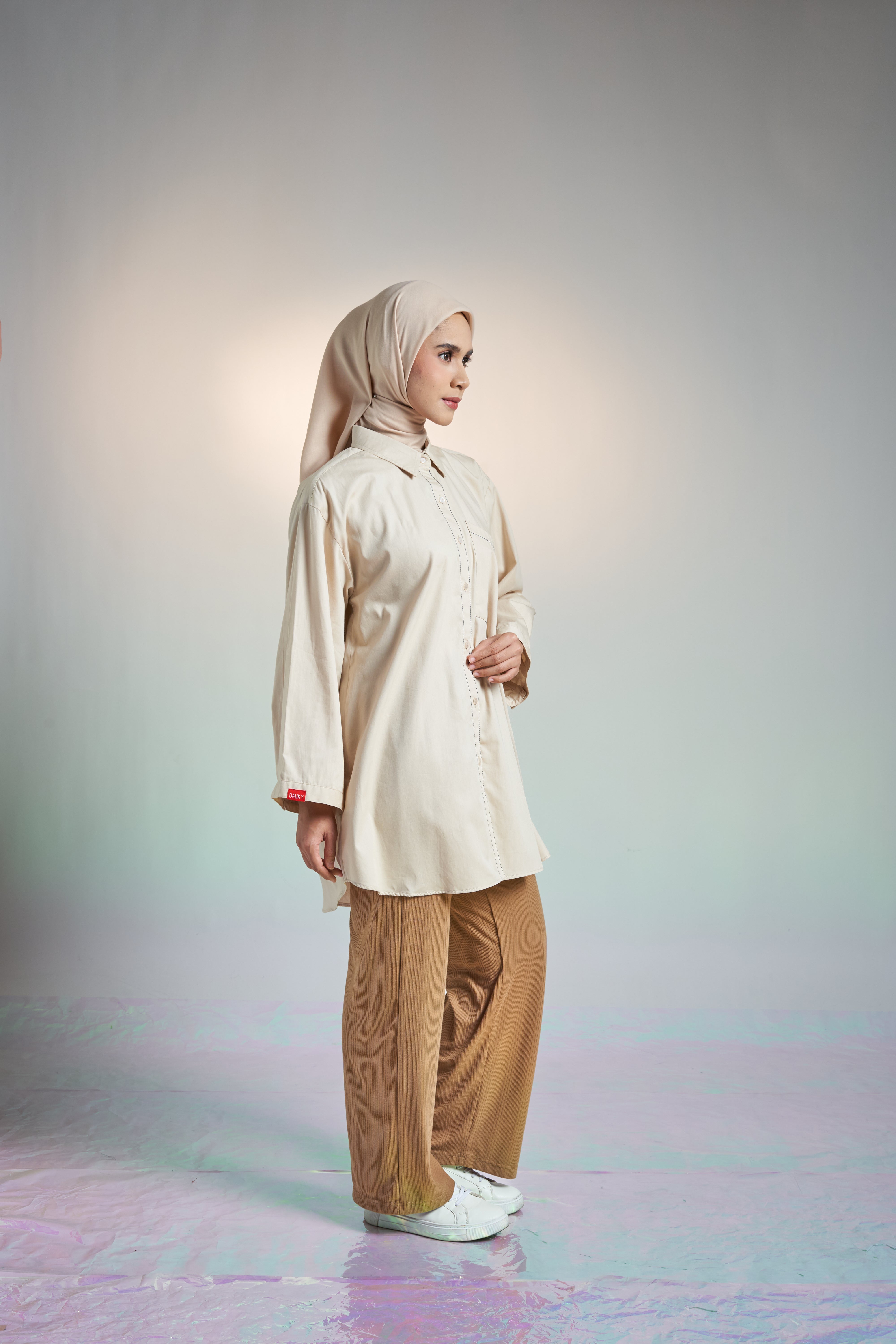 M TUNIC WIDE AIRY COTTON - CREAM