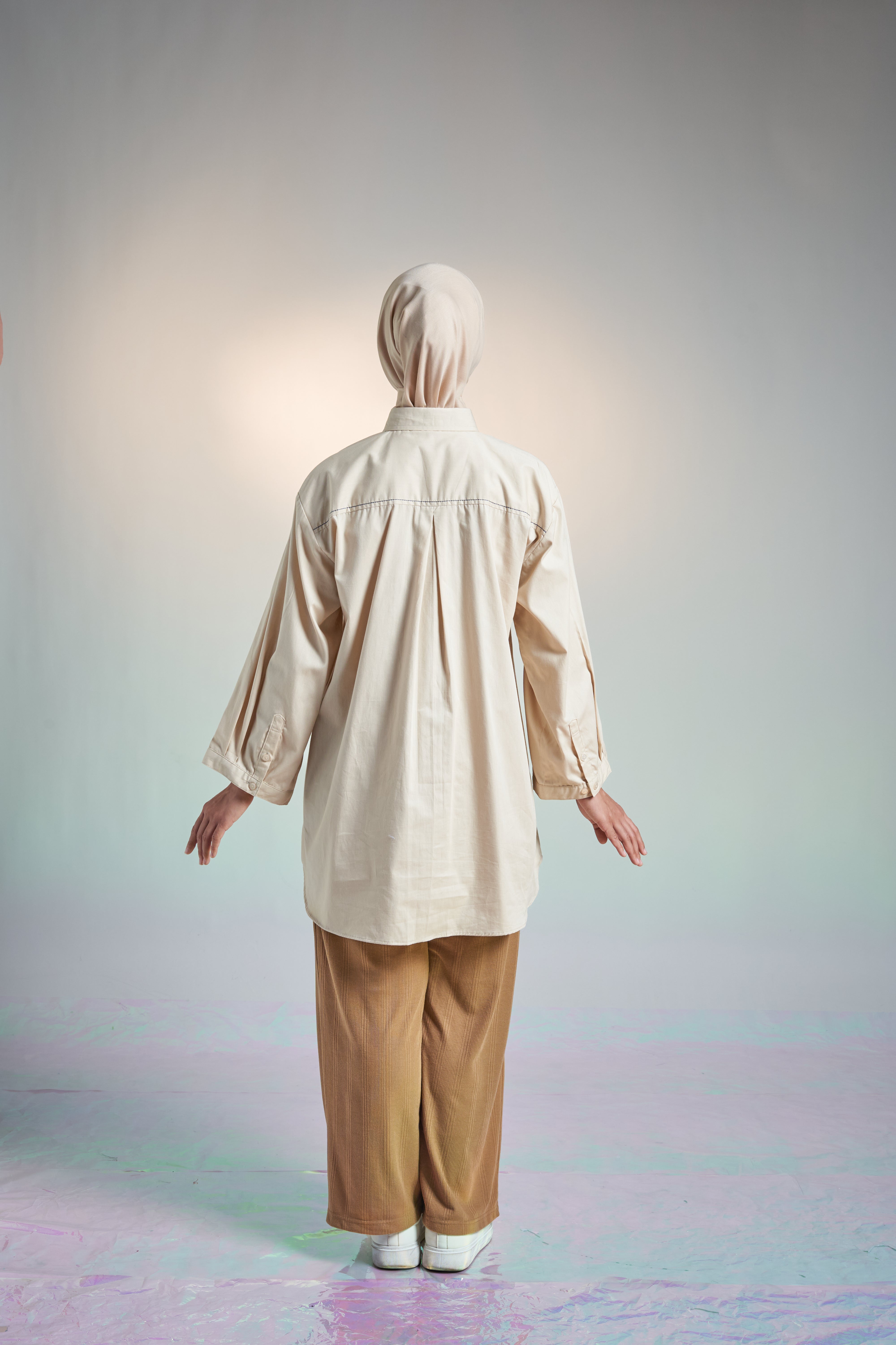 M TUNIC WIDE AIRY COTTON - CREAM