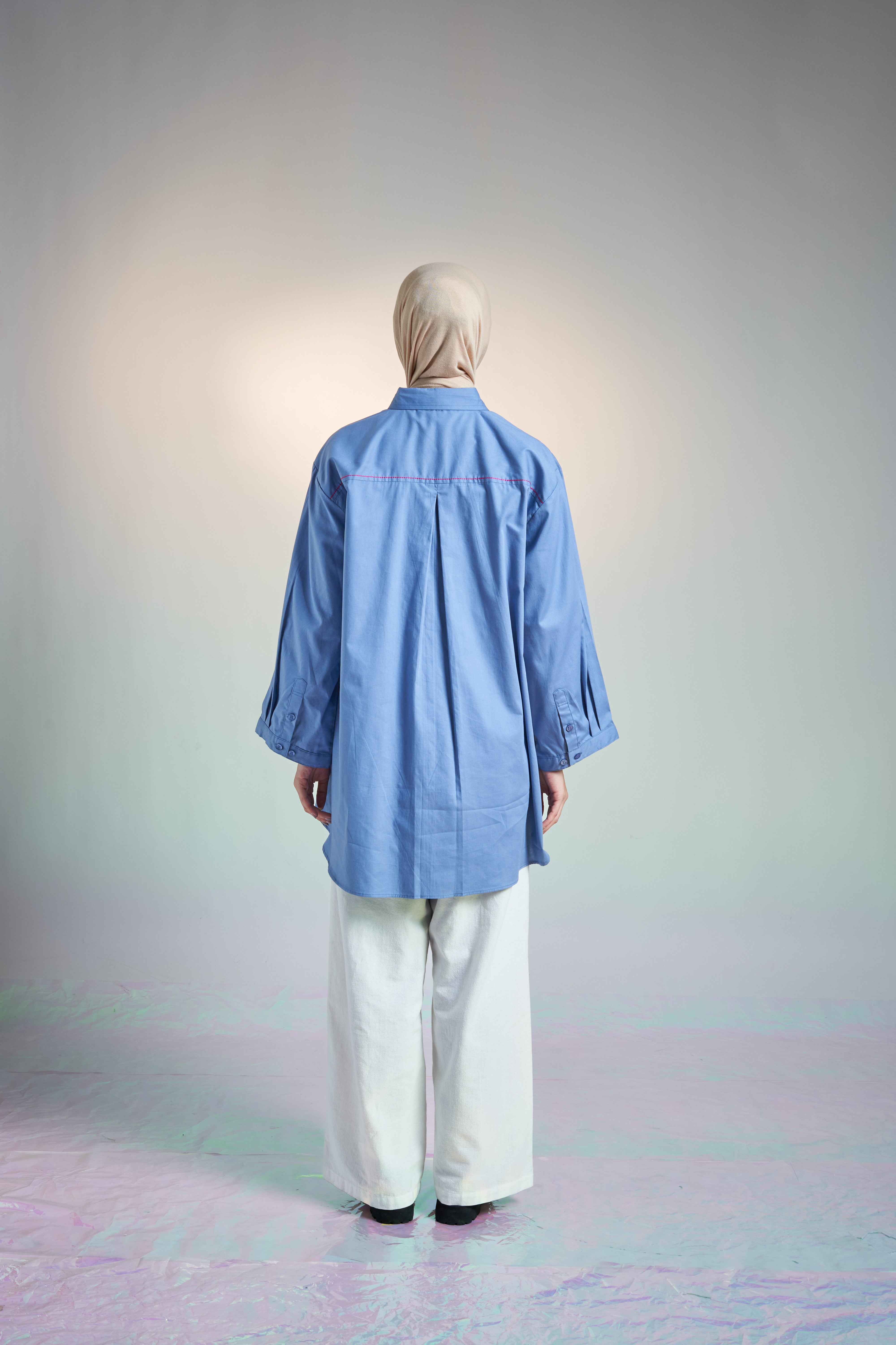 M TUNIC WIDE AIRY COTTON - DENIM