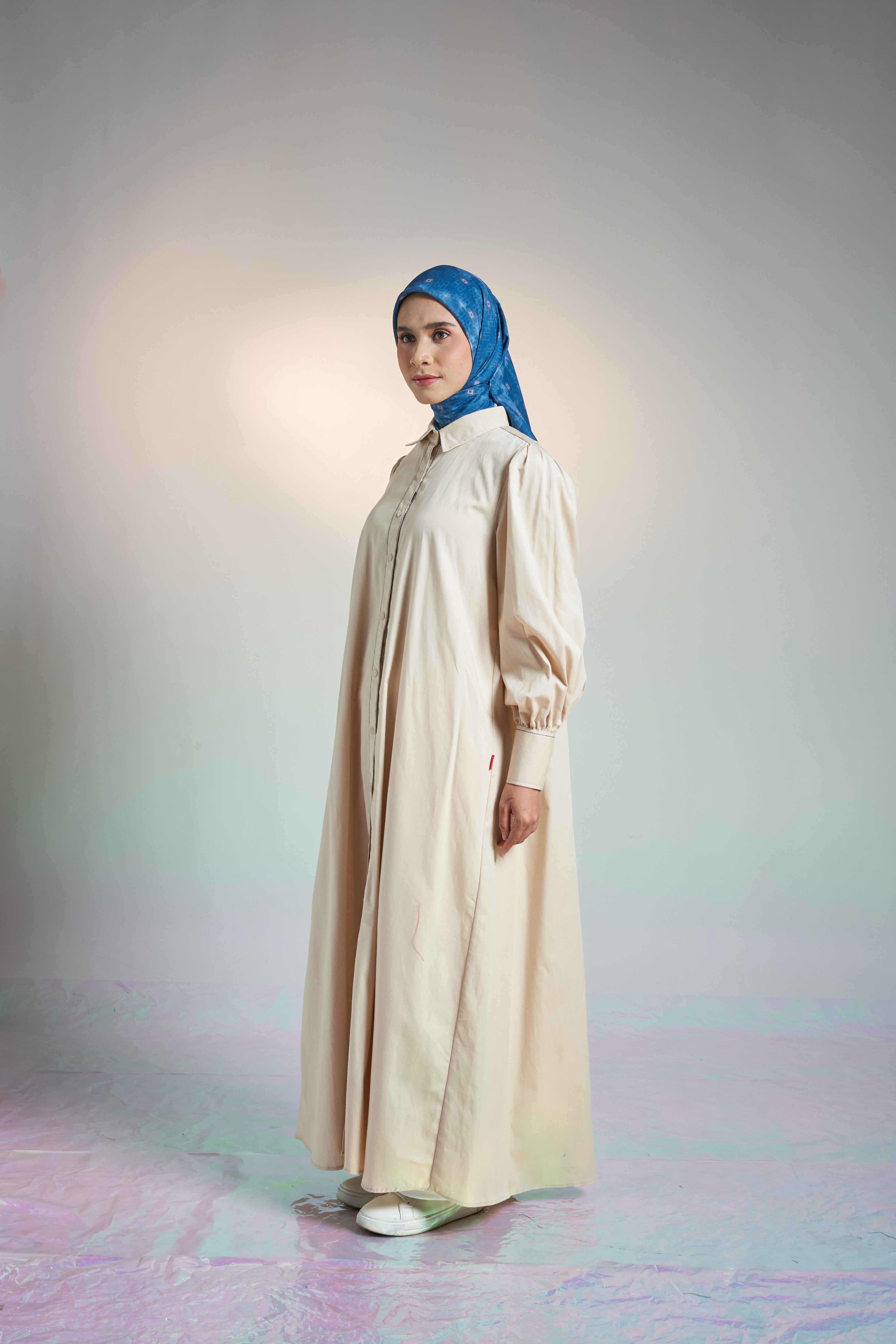 L DRESS AIRY COTTON - CREAM