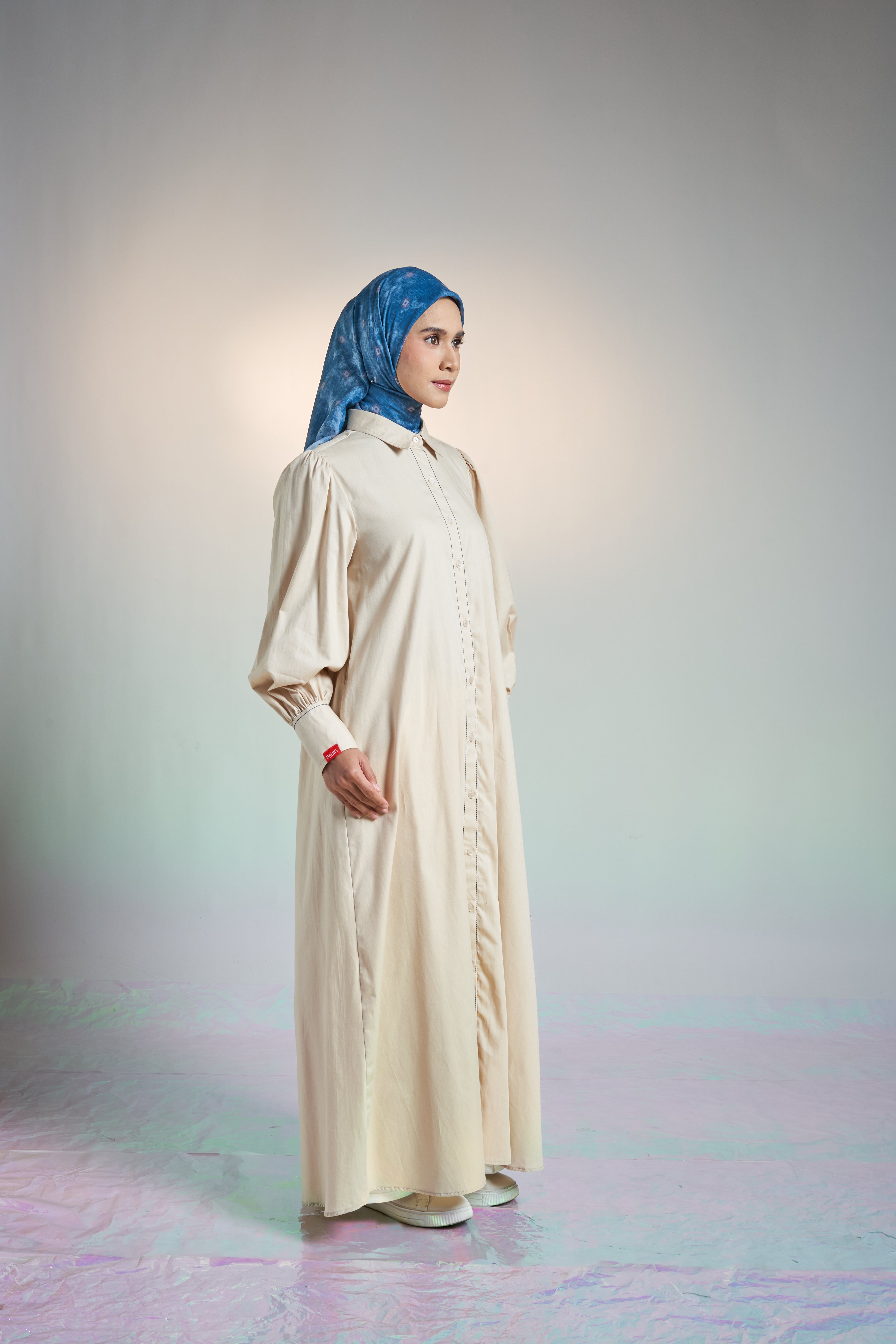 L DRESS AIRY COTTON - CREAM