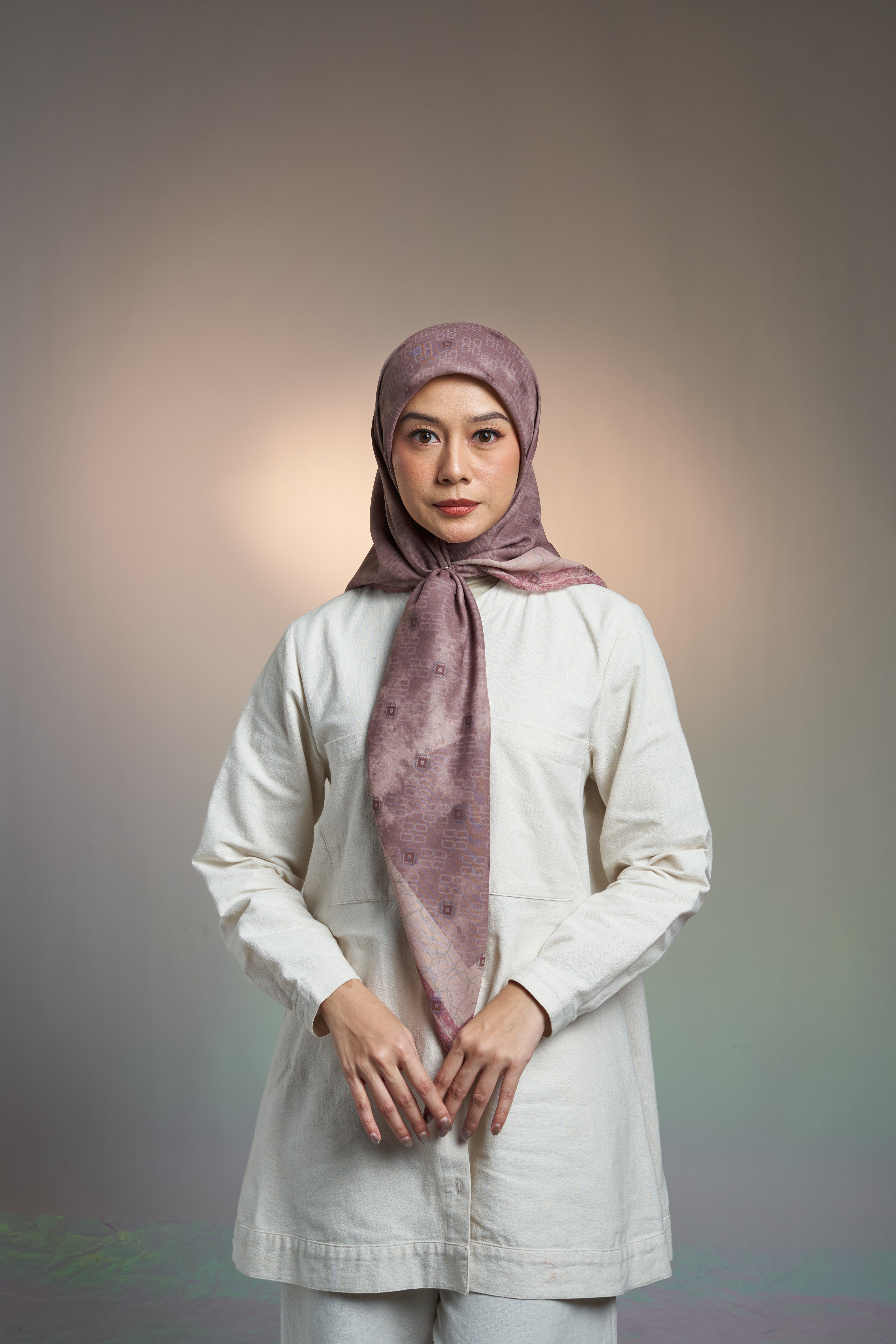 Fancy Monogram Scarf - Khaky