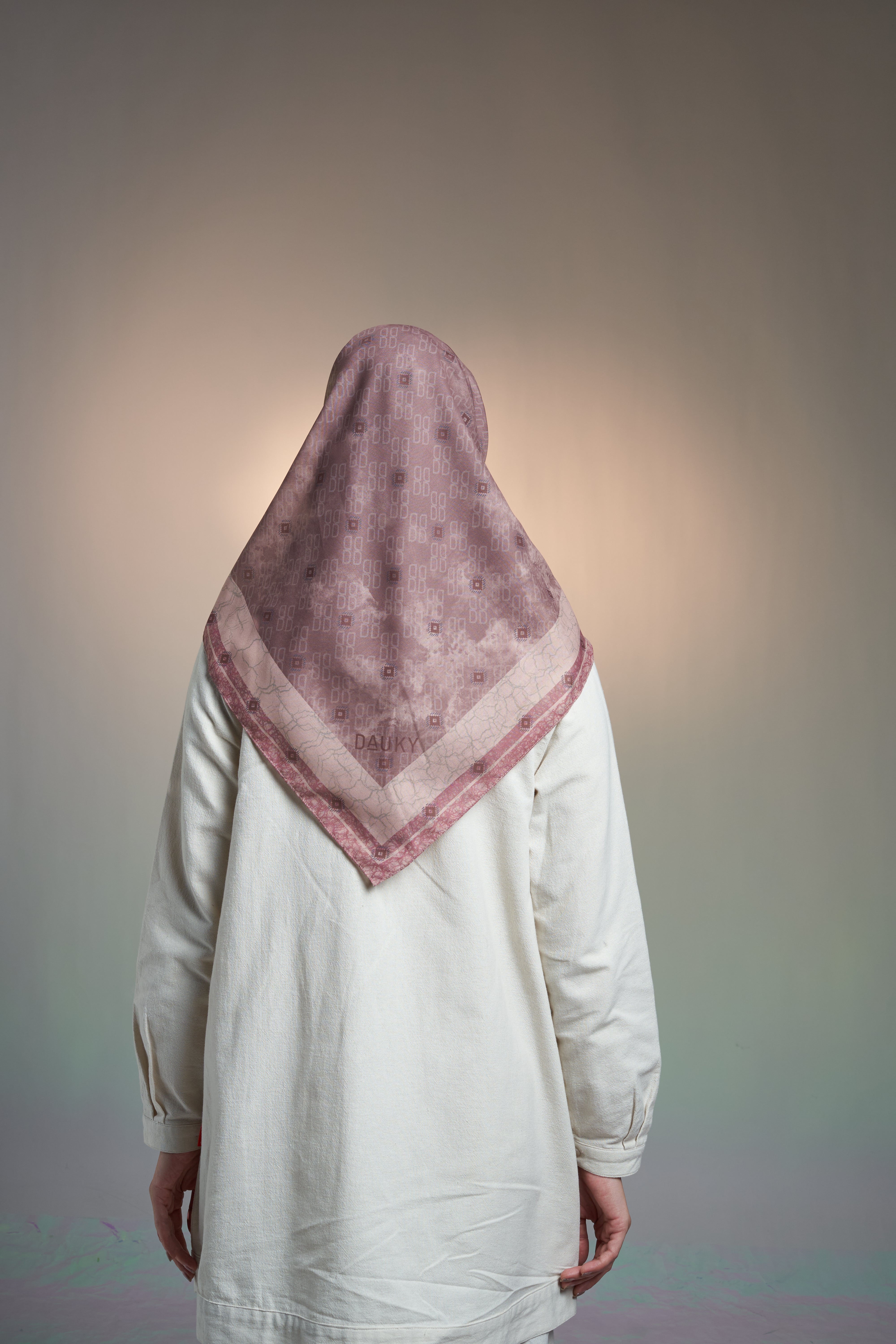 Fancy Monogram Scarf - Khaky