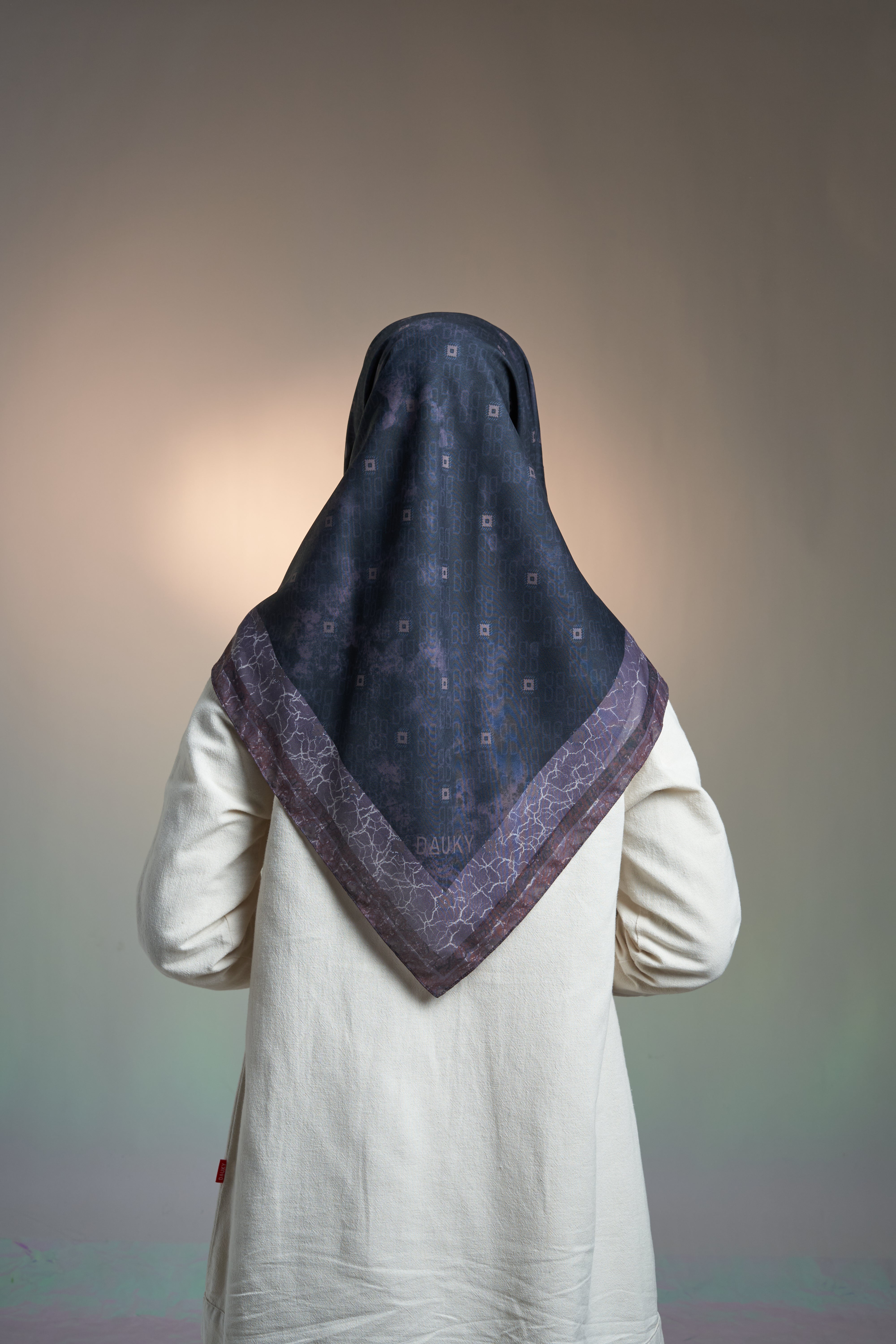 Fancy Monogram Scarf - Black