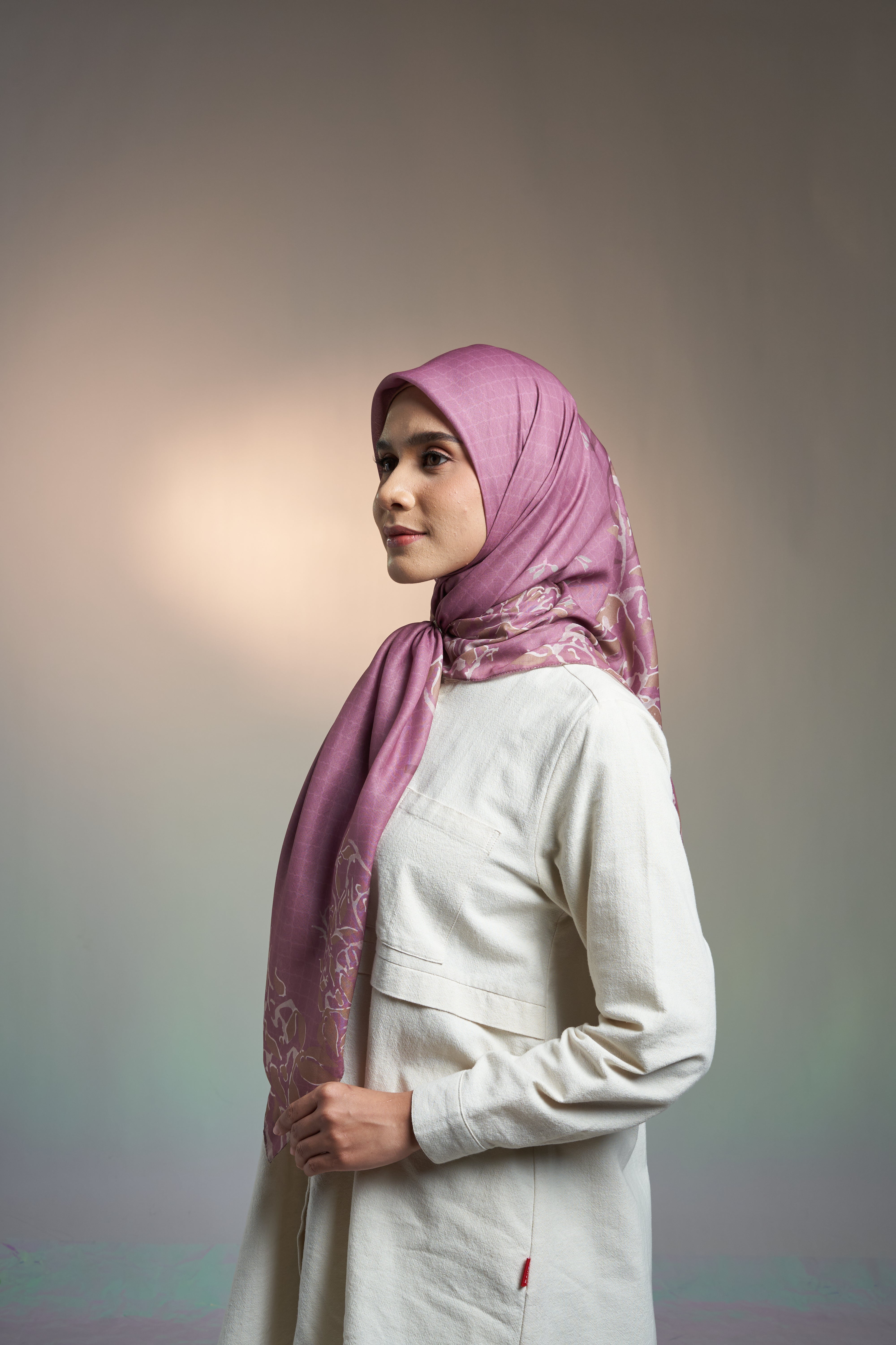 RELAXED SPRING SCARF - DUSTY PINK
