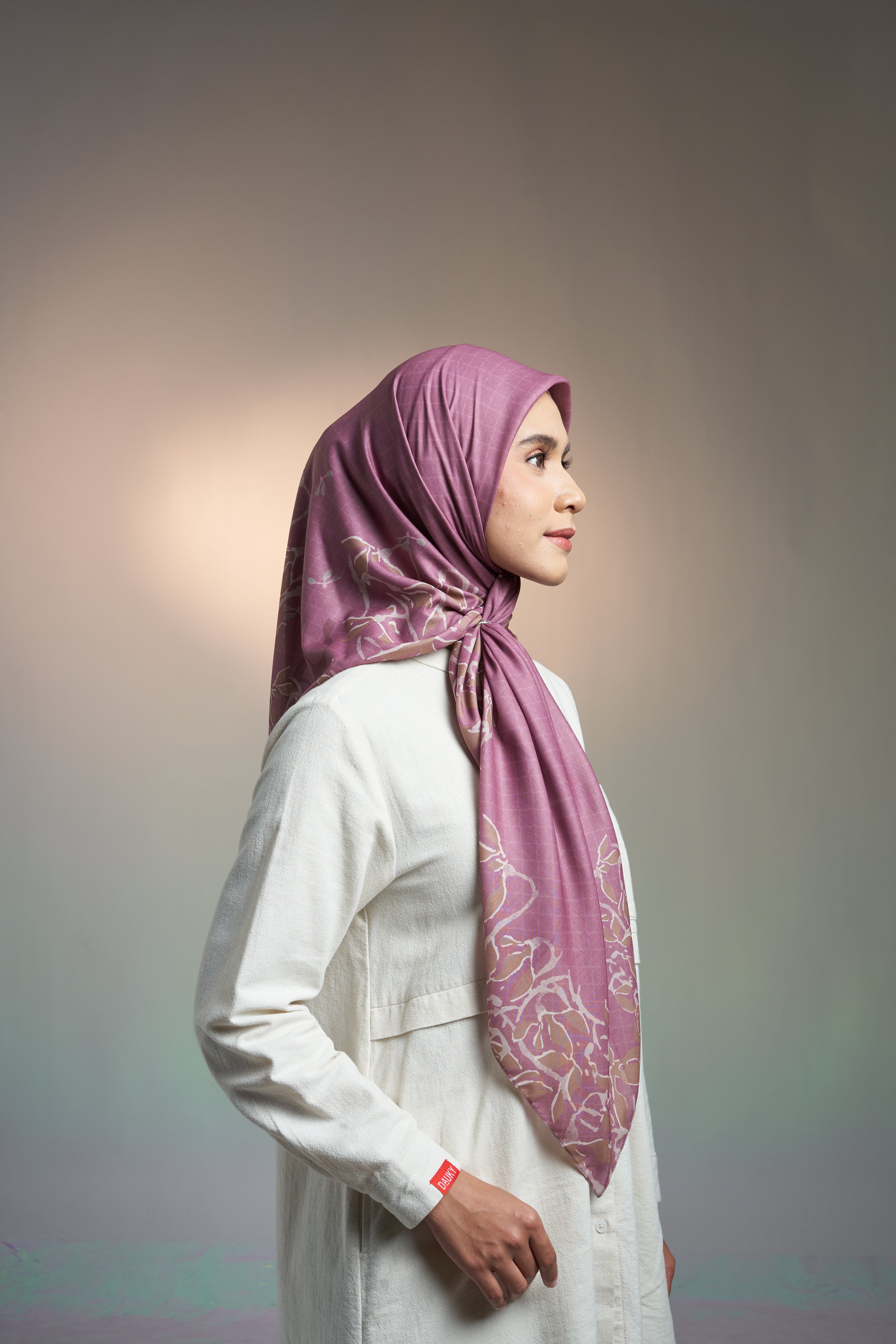 RELAXED SPRING SCARF - DUSTY PINK