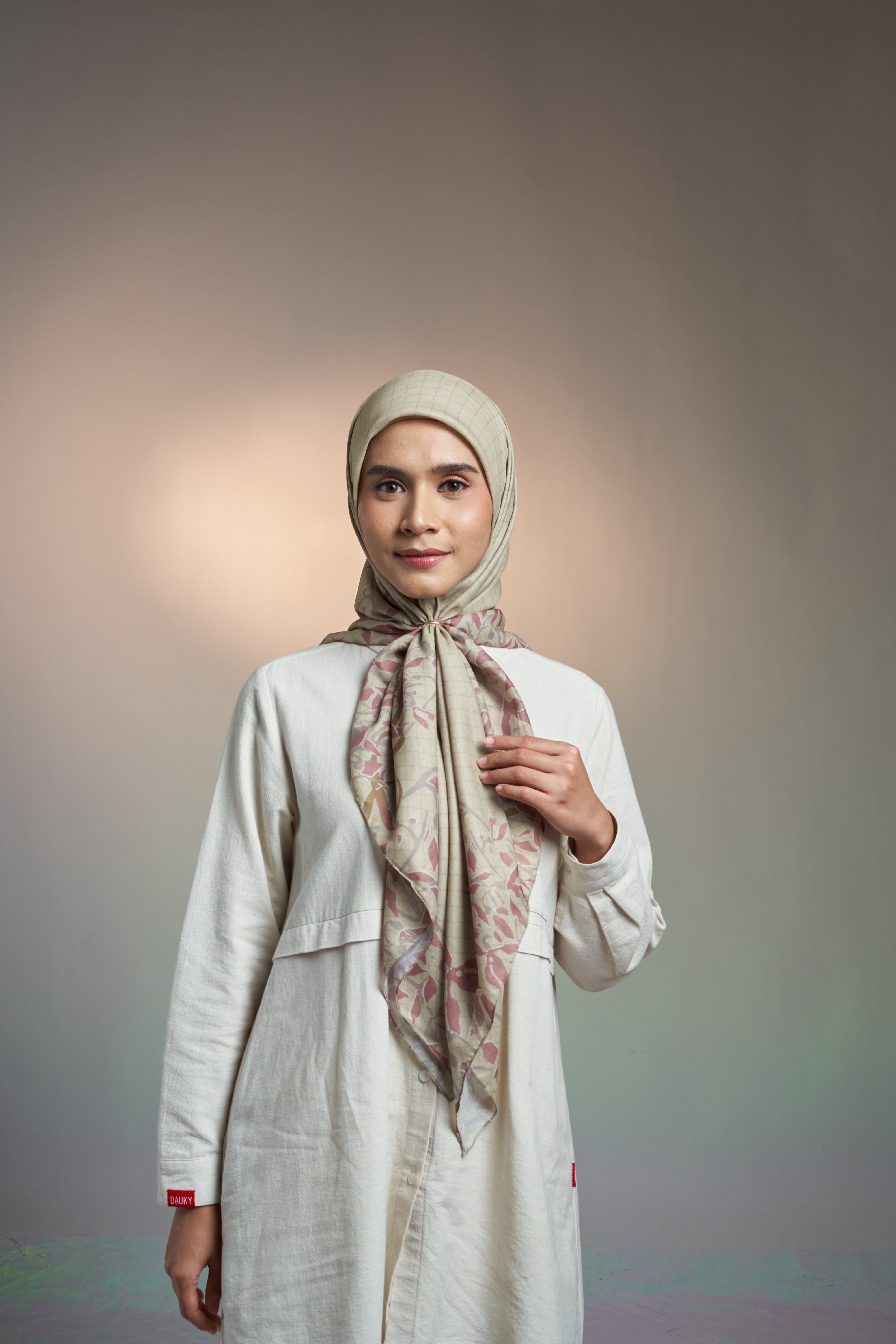 RELAXED SPRING SCARF - DUSTY OLIVE