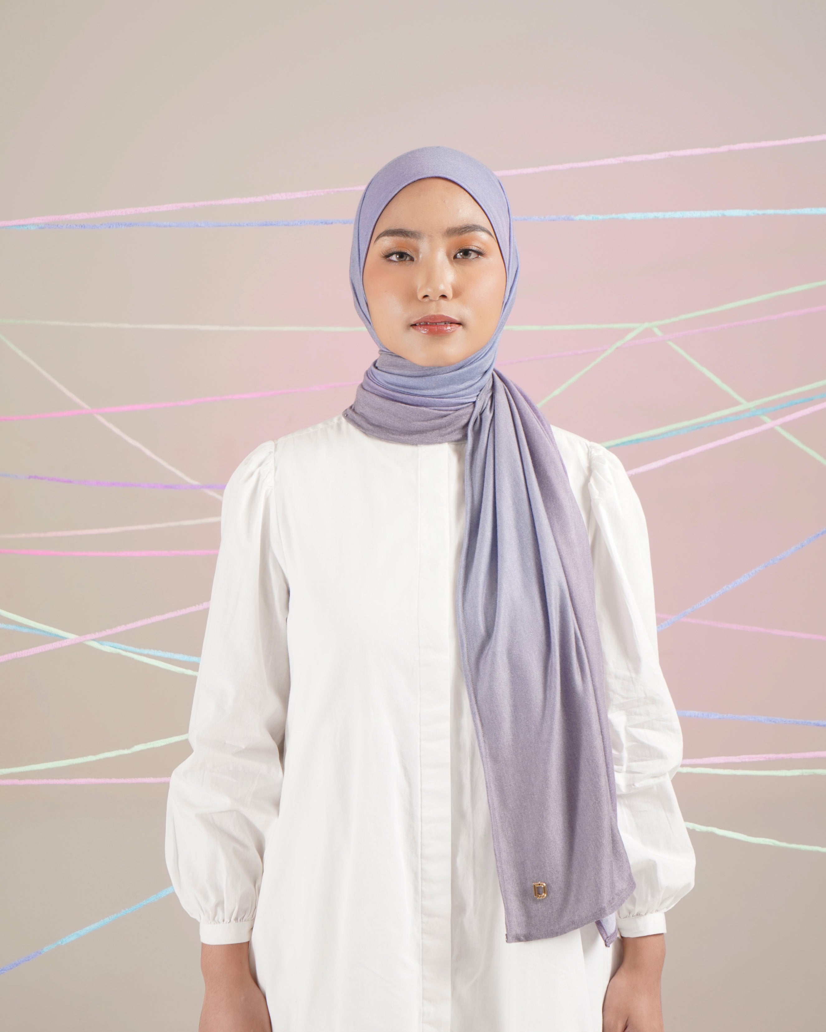 OMBRE PASHMINA B - DEEP MAUVE