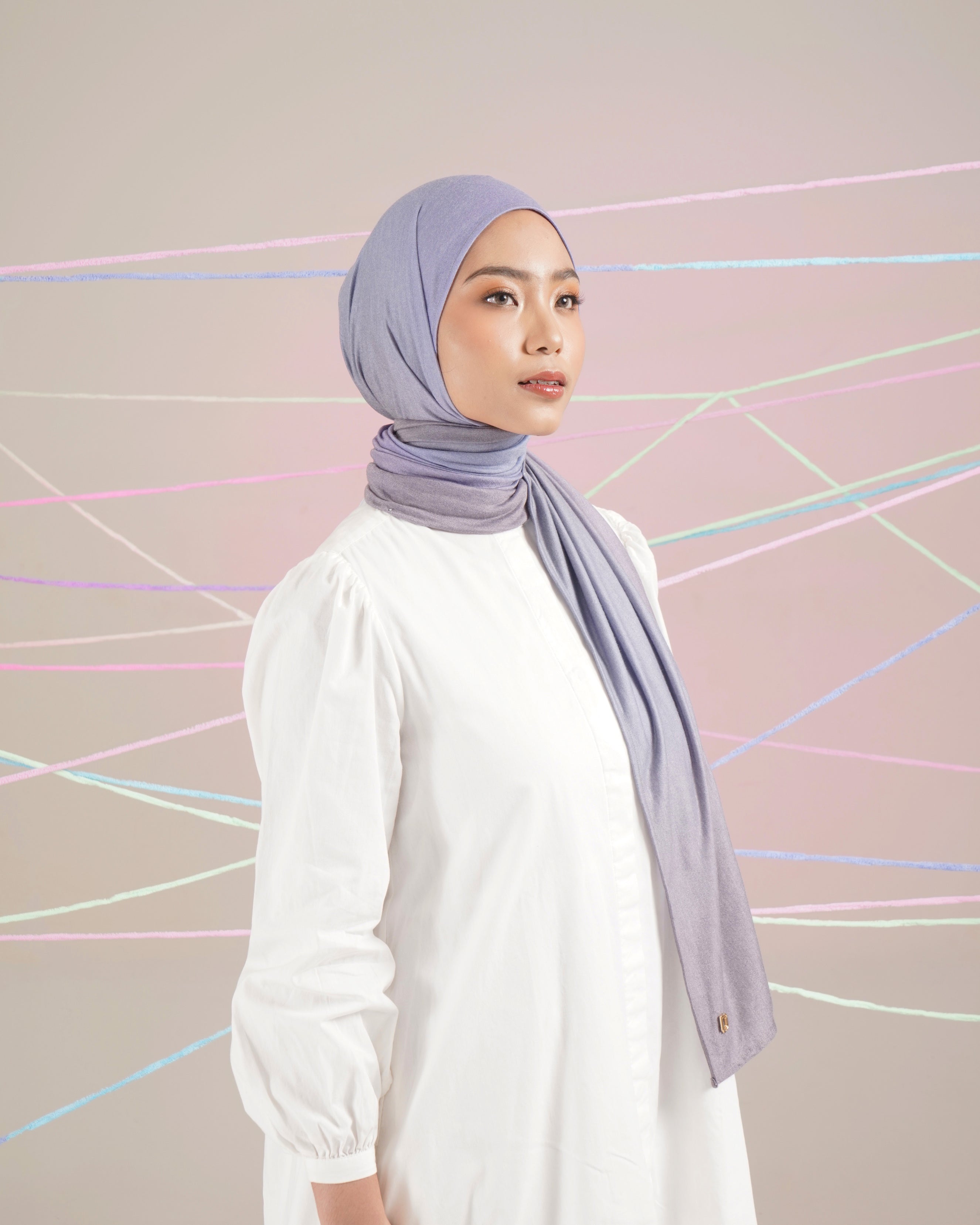 OMBRE PASHMINA B - DEEP MAUVE