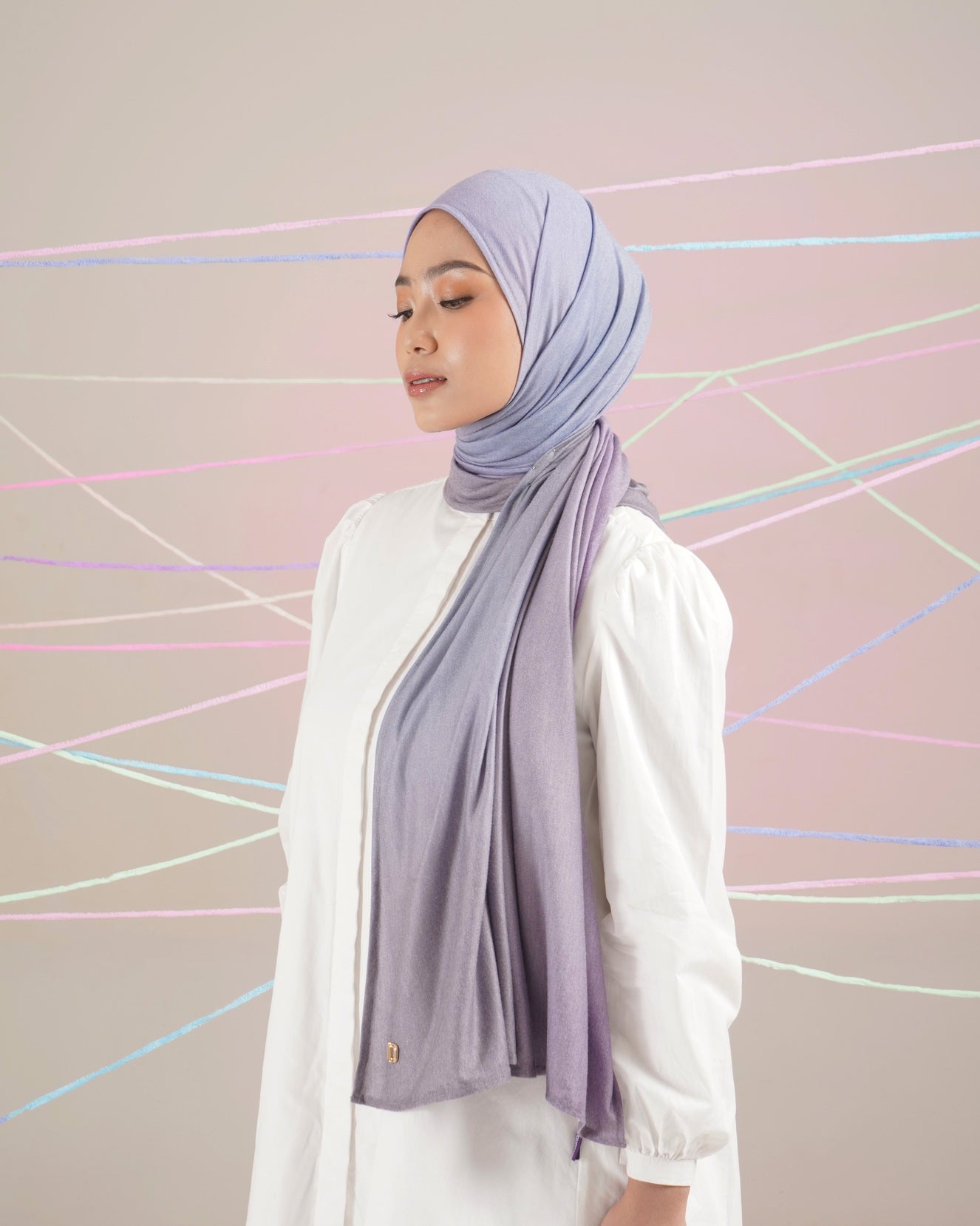 OMBRE PASHMINA B - DEEP MAUVE