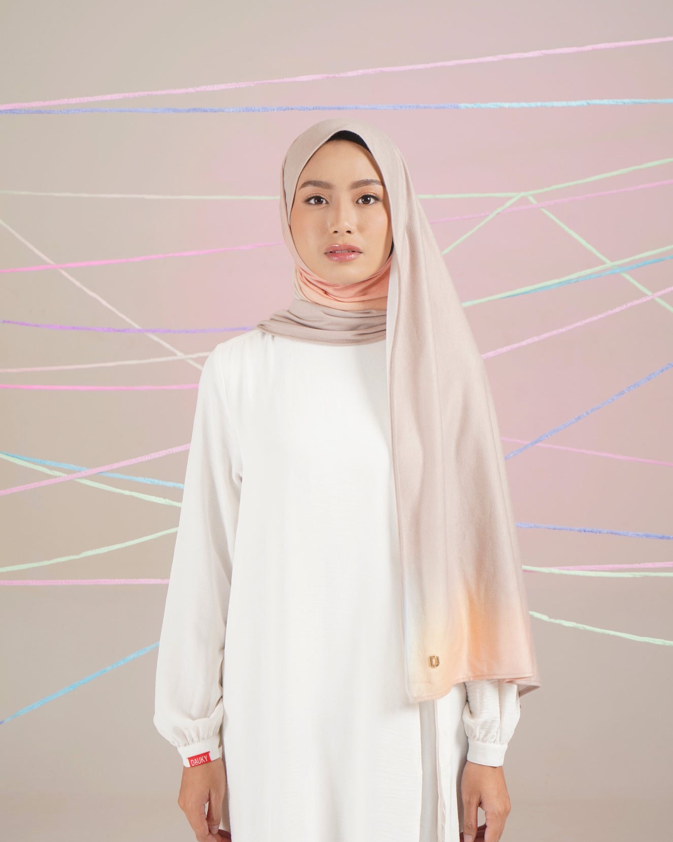 OMBRE PASHMINA B - KHAKY