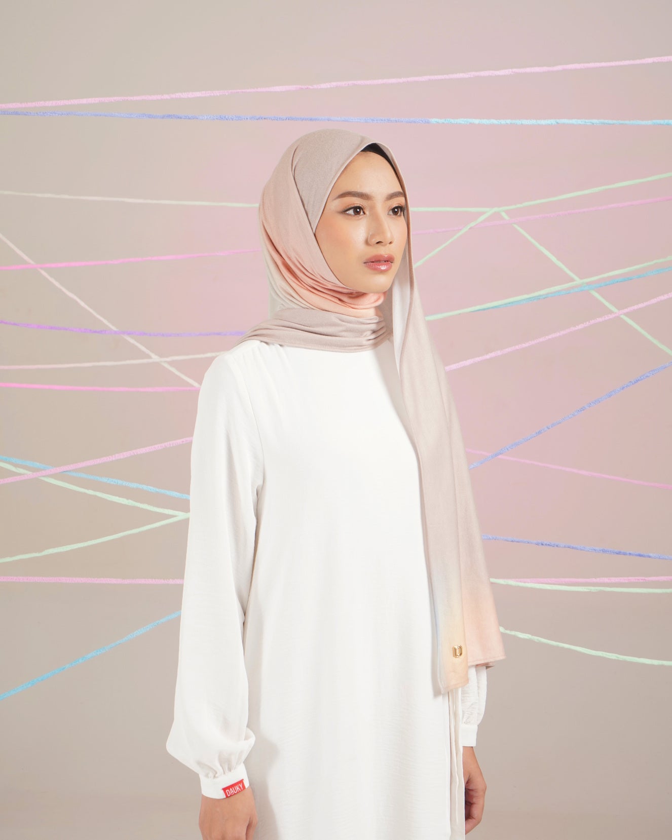 OMBRE PASHMINA B - KHAKY