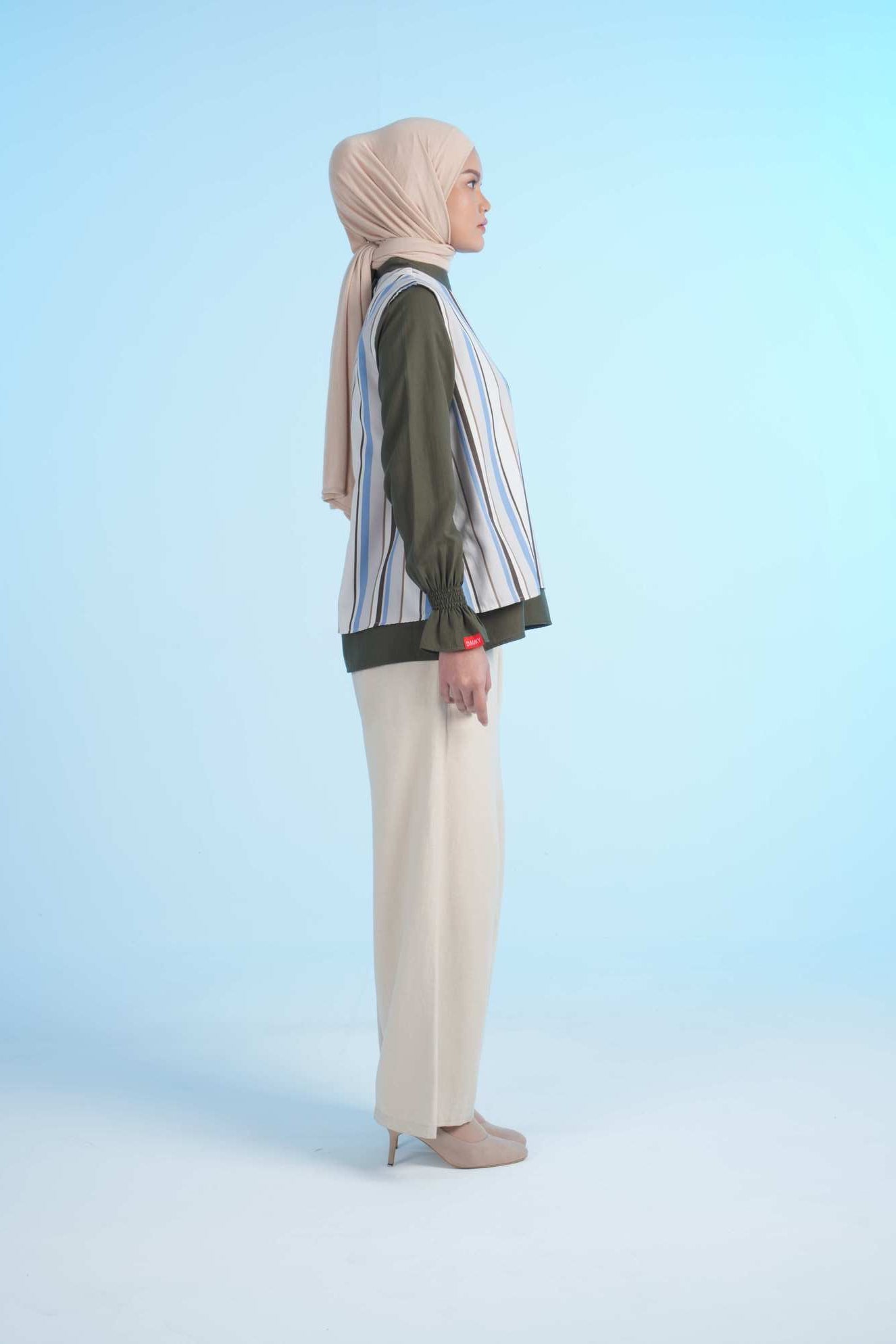 S TUNIC STRIPE - BROWN