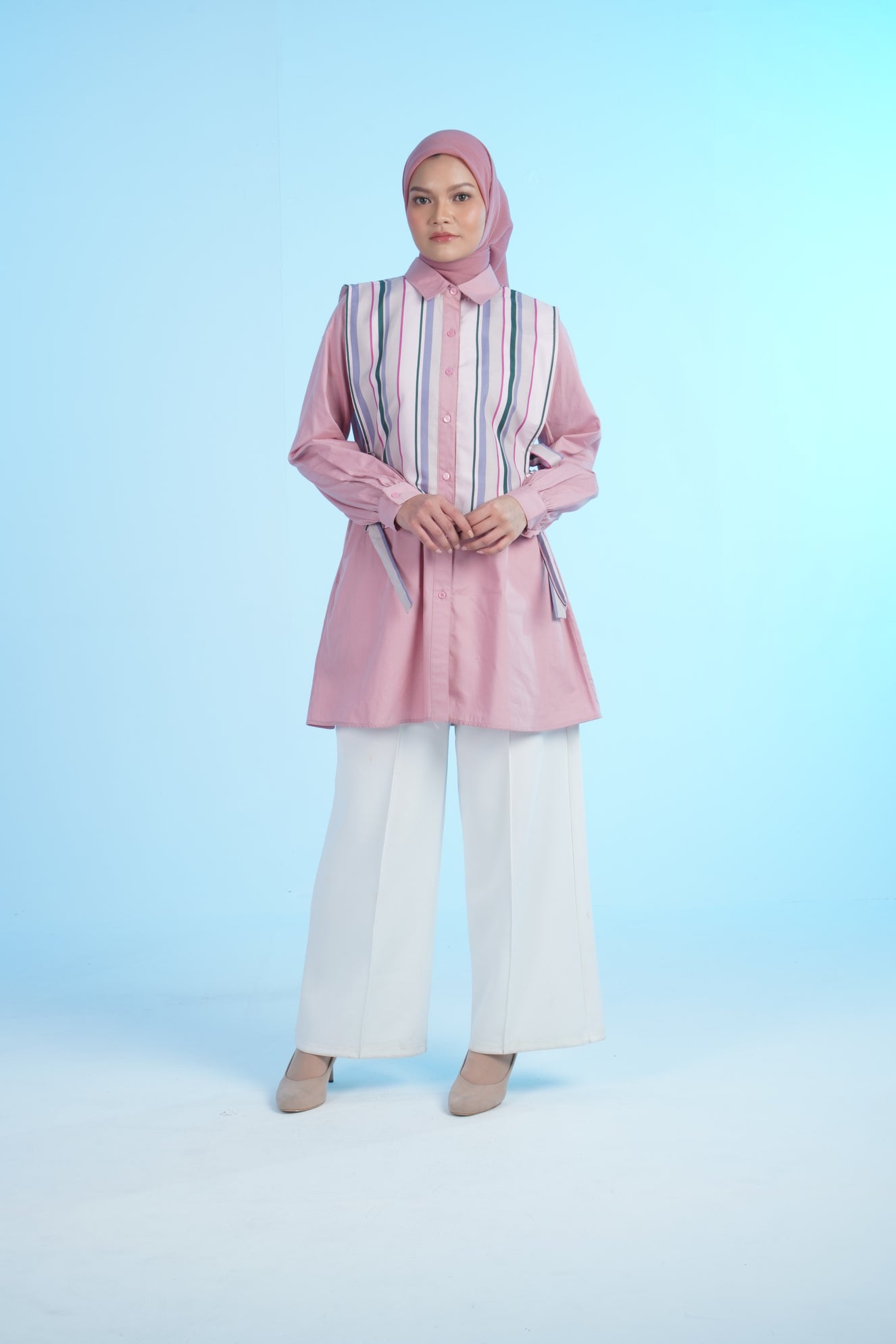 M TUNIC STRIPE - PINK