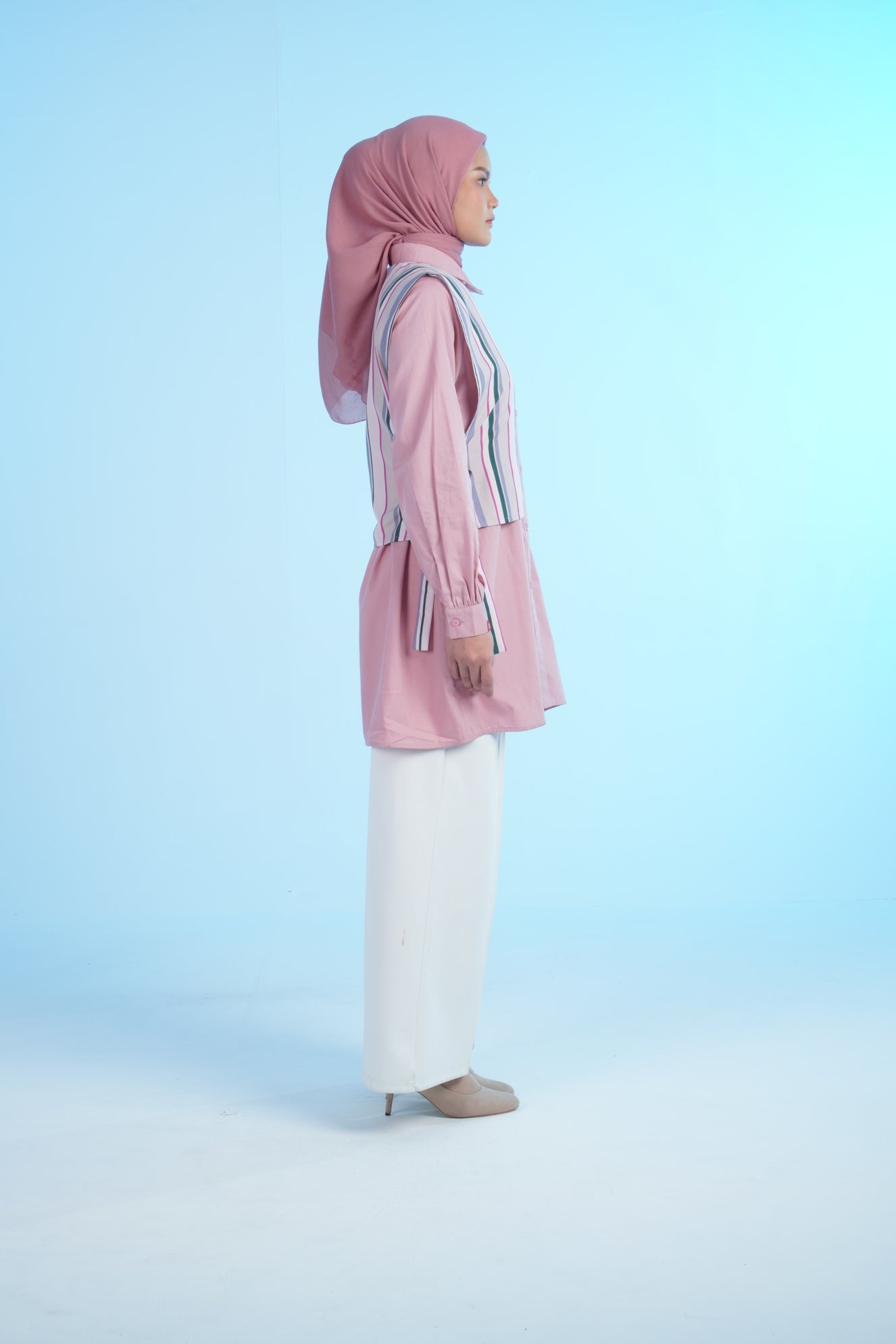 M TUNIC STRIPE - PINK