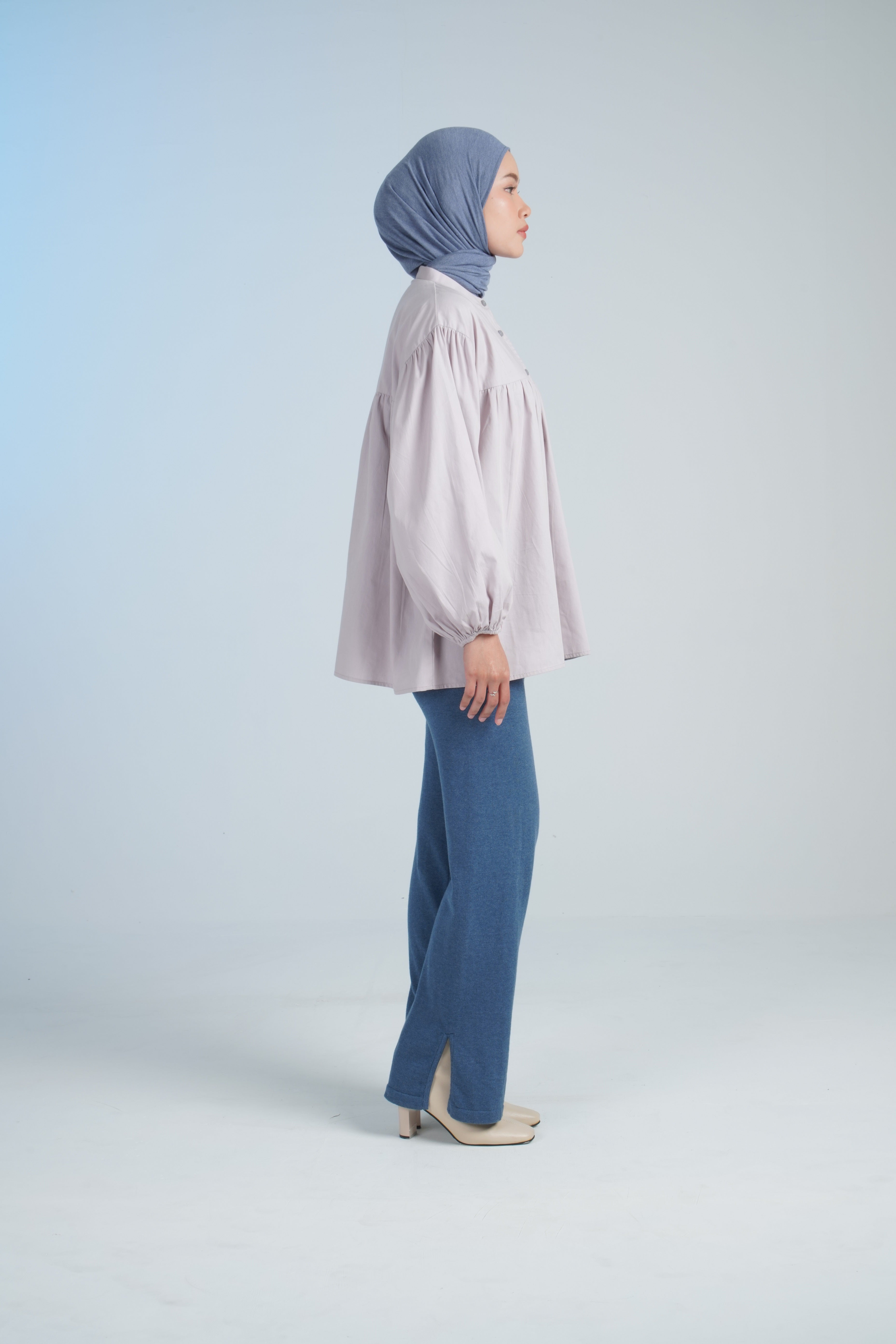 S TUNIC FRILL POPLIN