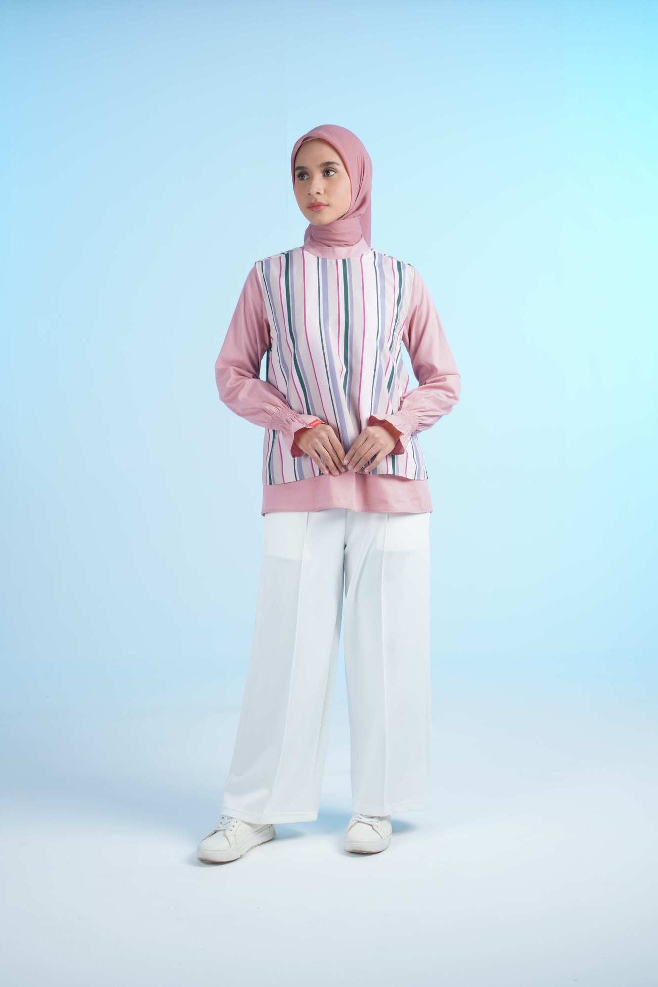 S TUNIC STRIPE - PINK